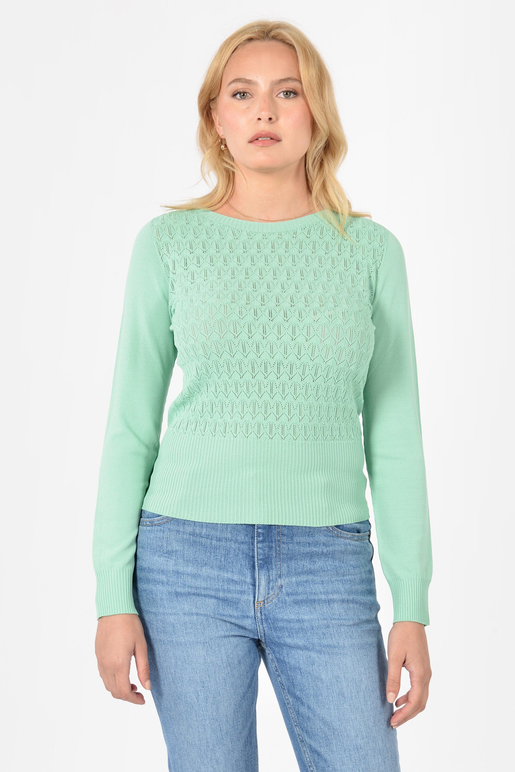 PULL AJOURÉ BELLA GREEN PULL KOOKAI Mode Kookai