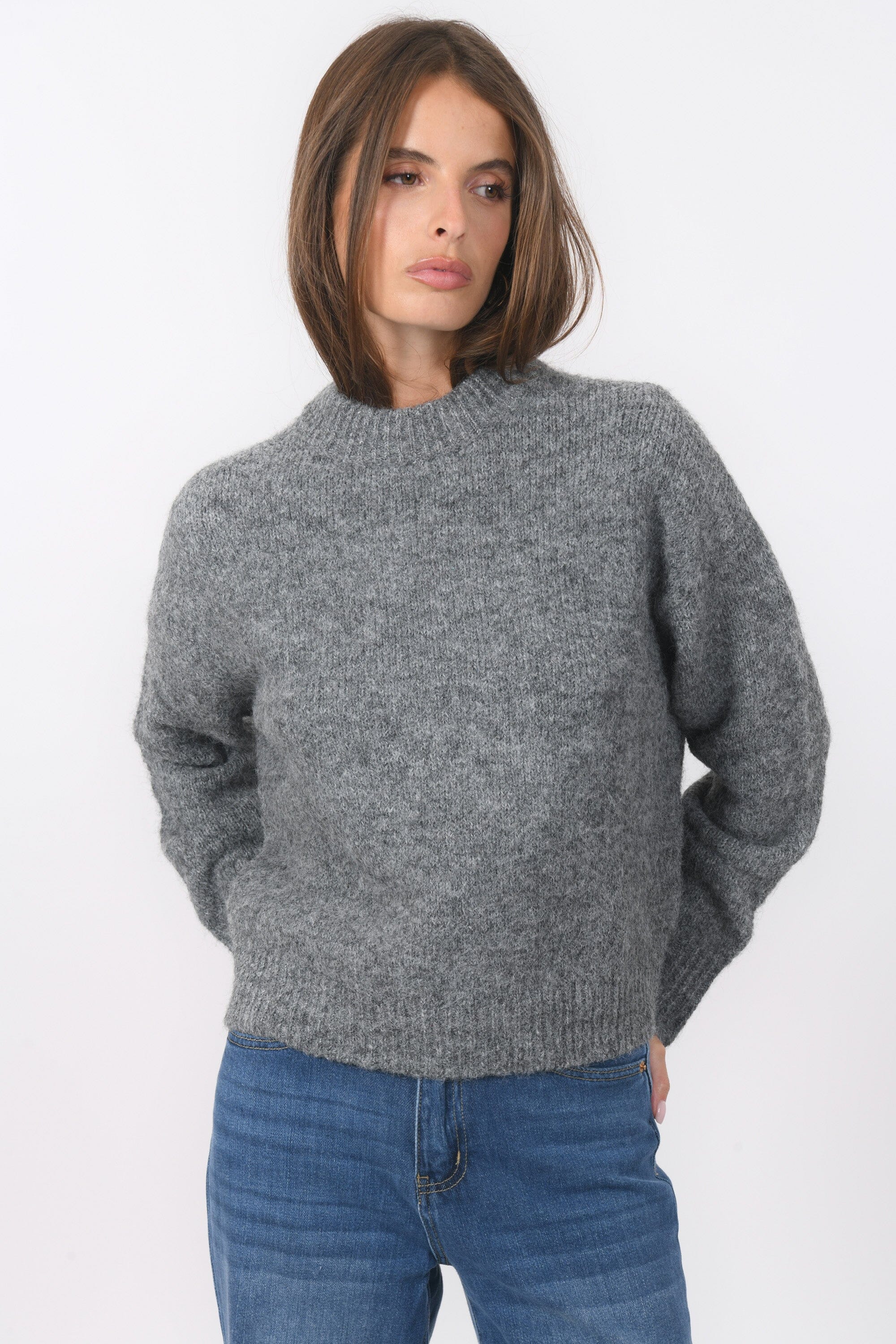 Pull Bianca pull col rond Anthracite PULL NEW KOOKAI Mode Kookai