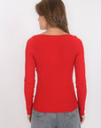 PULL - BITSU - ROUGE PULL NEW KOOKAI Mode Kookai