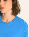 PULL BOUTONNÉ - BLEU - AMELINA PULL KOOKAI Mode Kookai