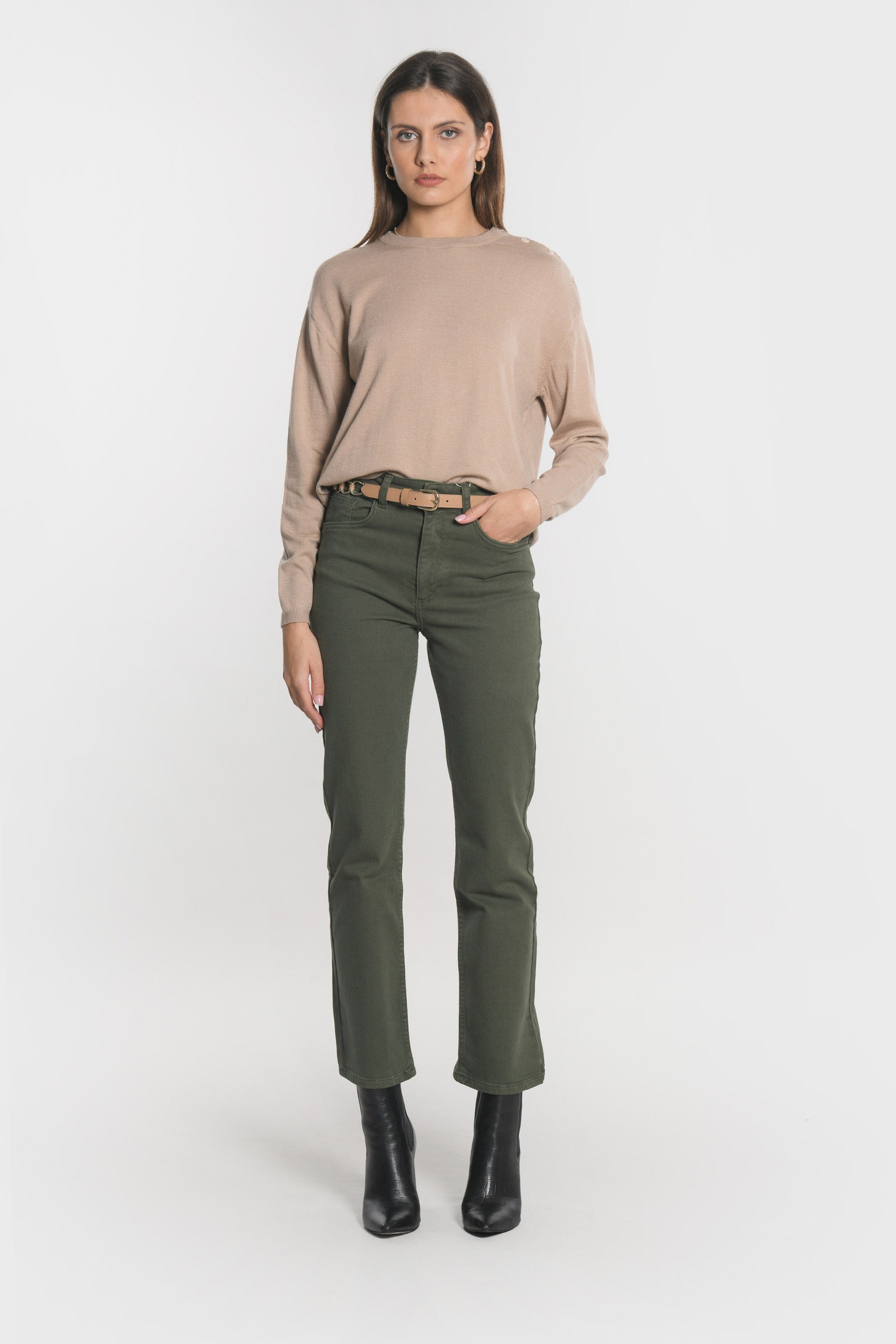 PULL BOUTONNE NOLWENN CAMEL PULL KOOKAI Mode Kookai