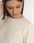 PULL BOUTONNE NOLWENN ECRU PULL KOOKAI Mode Kookai