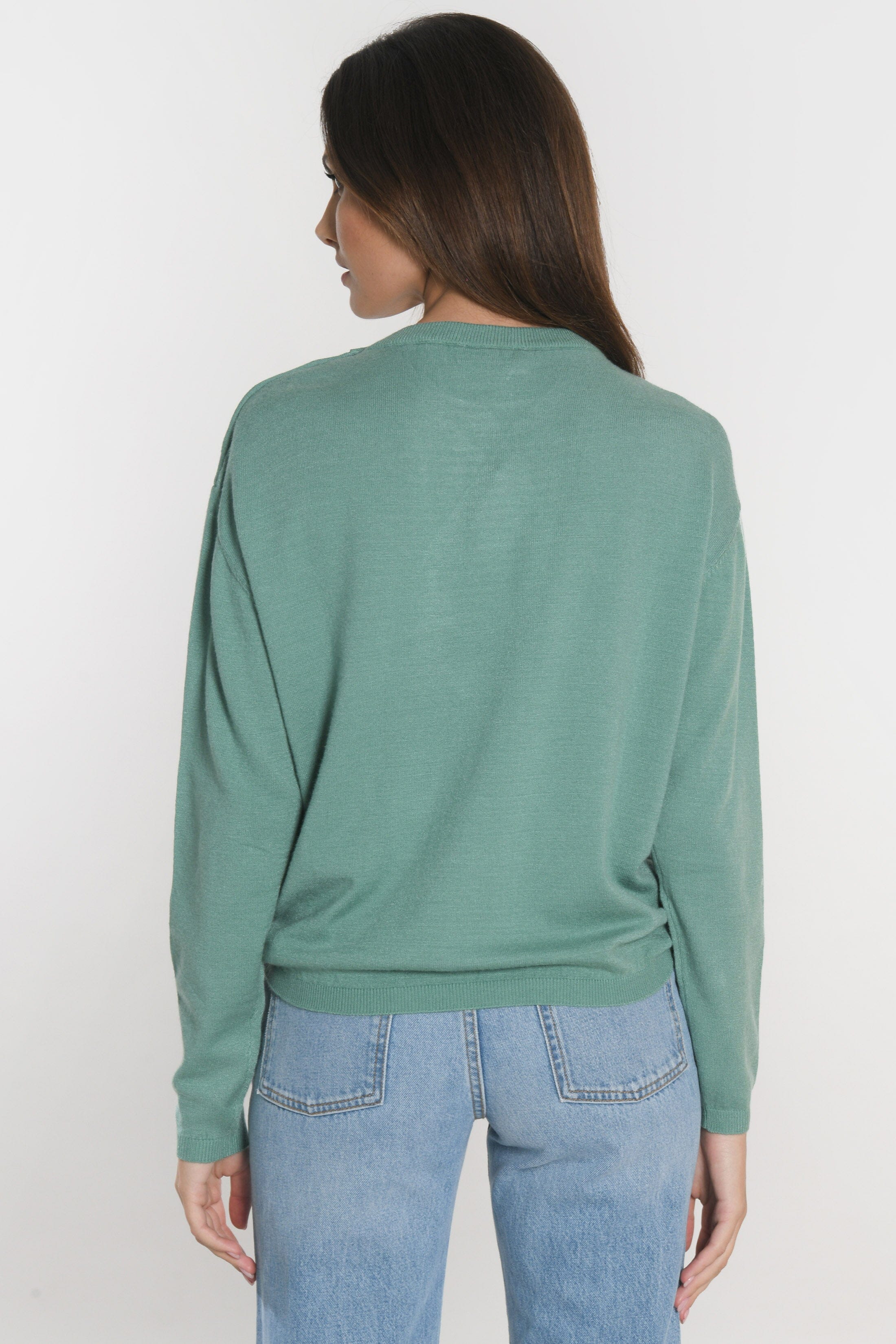 PULL BOUTONNE NOLWENN NEPTUNE GREEN PULL KOOKAI Mode Kookai