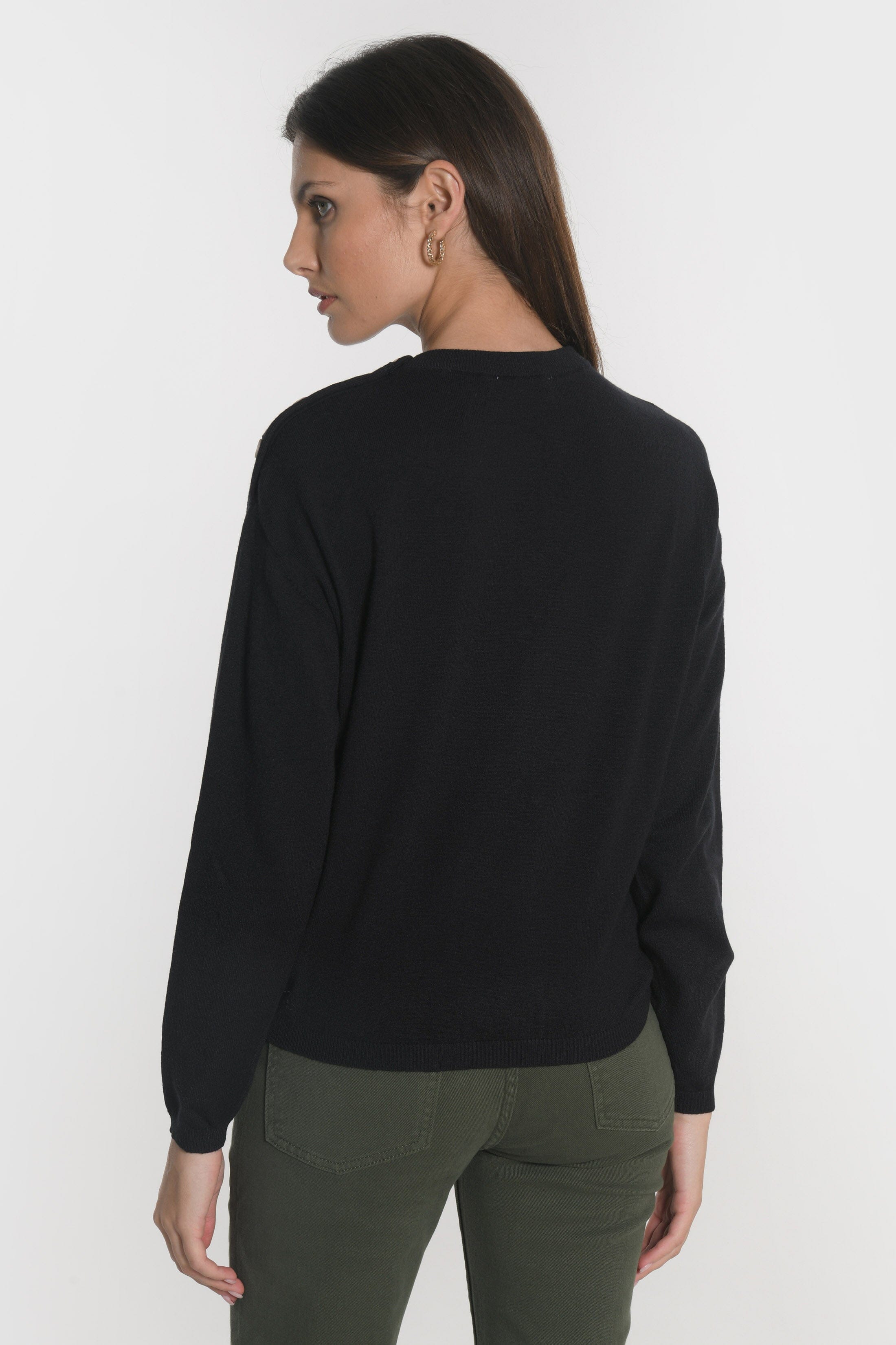 PULL BOUTONNE NOLWENN NOIR PULL KOOKAI Mode Kookai