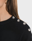PULL BOUTONNE NOLWENN NOIR PULL KOOKAI Mode Kookai