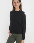 PULL BOUTONNE NOLWENN NOIR PULL KOOKAI Mode Kookai