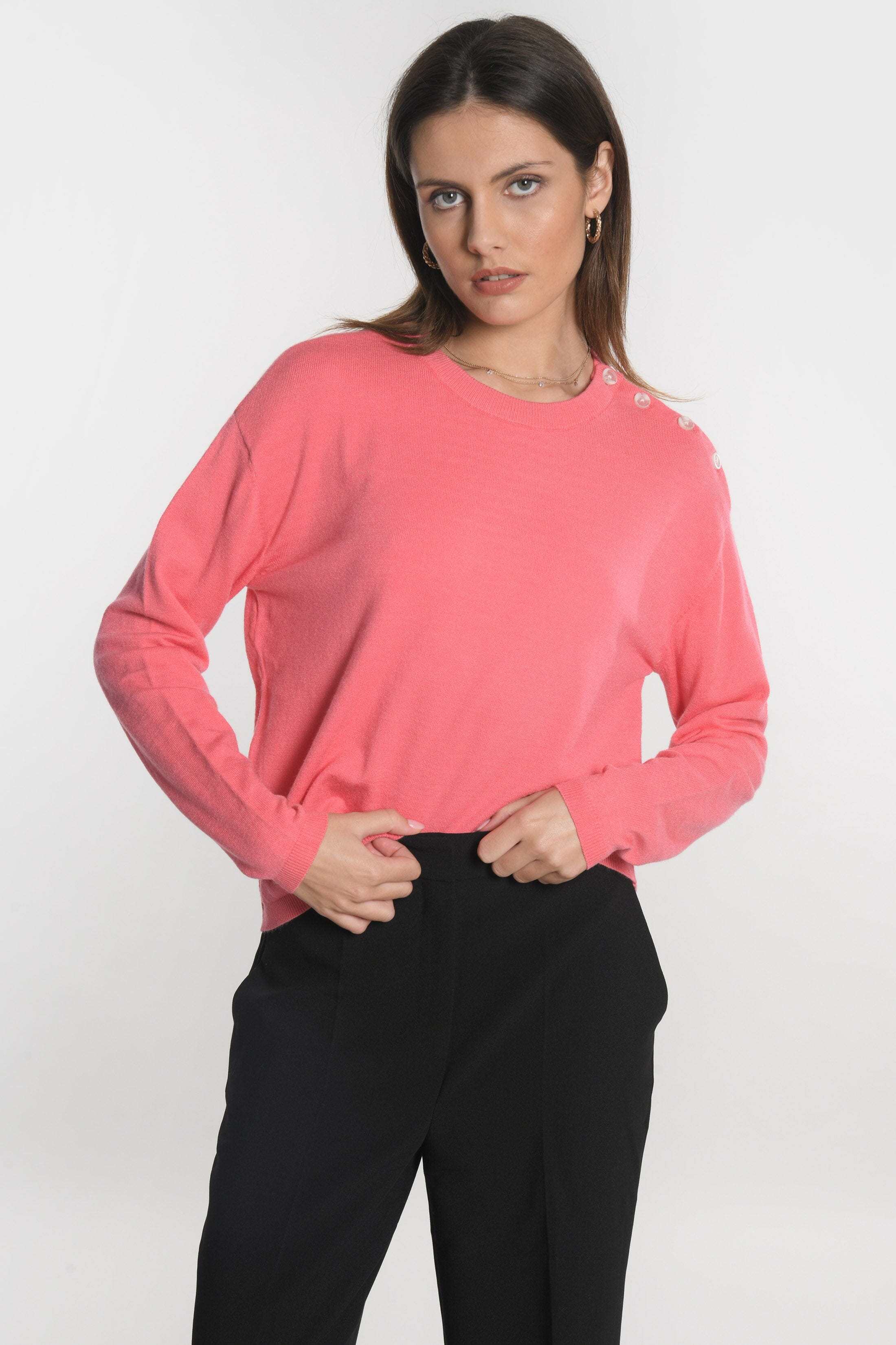 PULL BOUTONNE NOLWENN ROSE PULL KOOKAI Mode Kookai