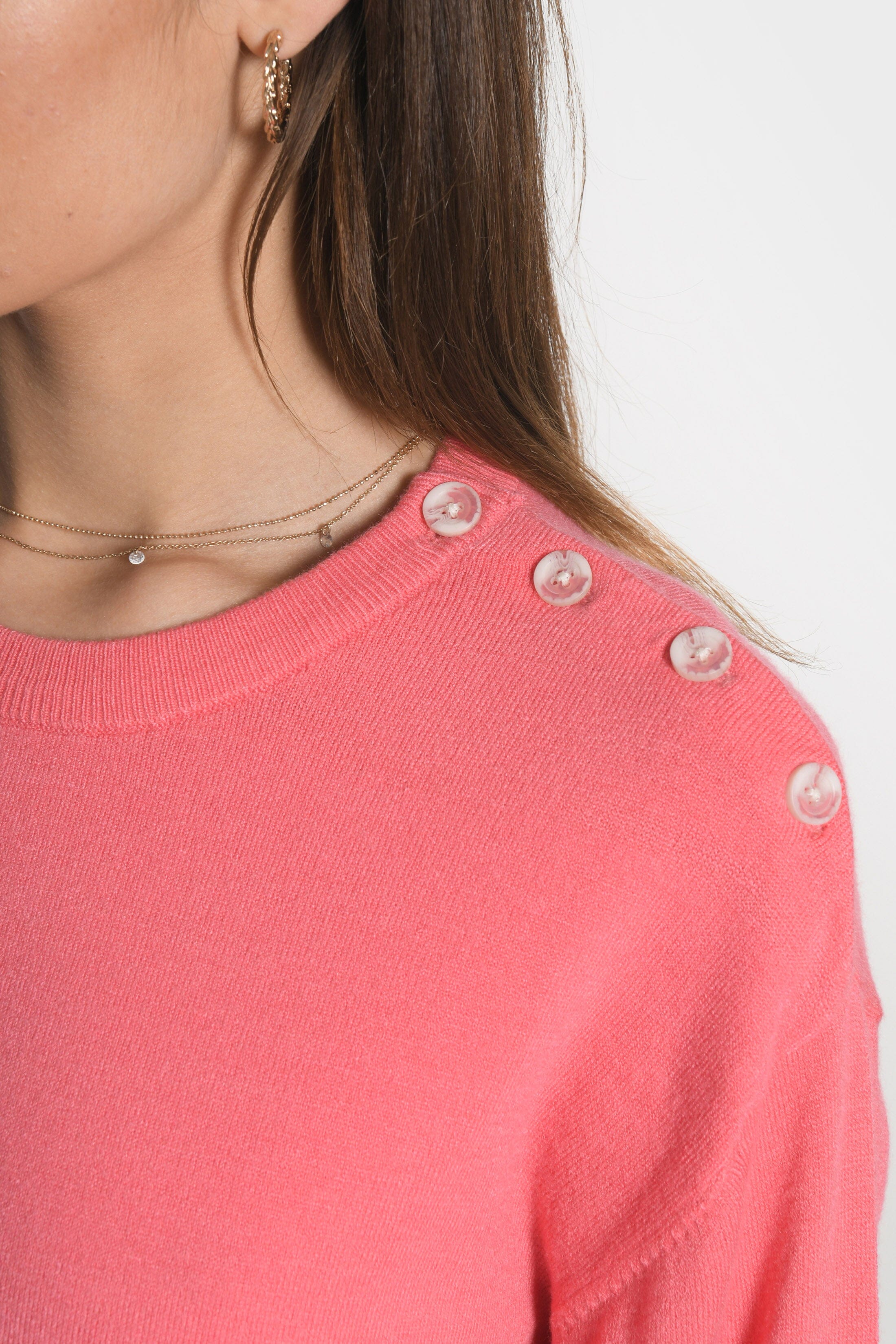 PULL BOUTONNE NOLWENN ROSE PULL KOOKAI Mode Kookai