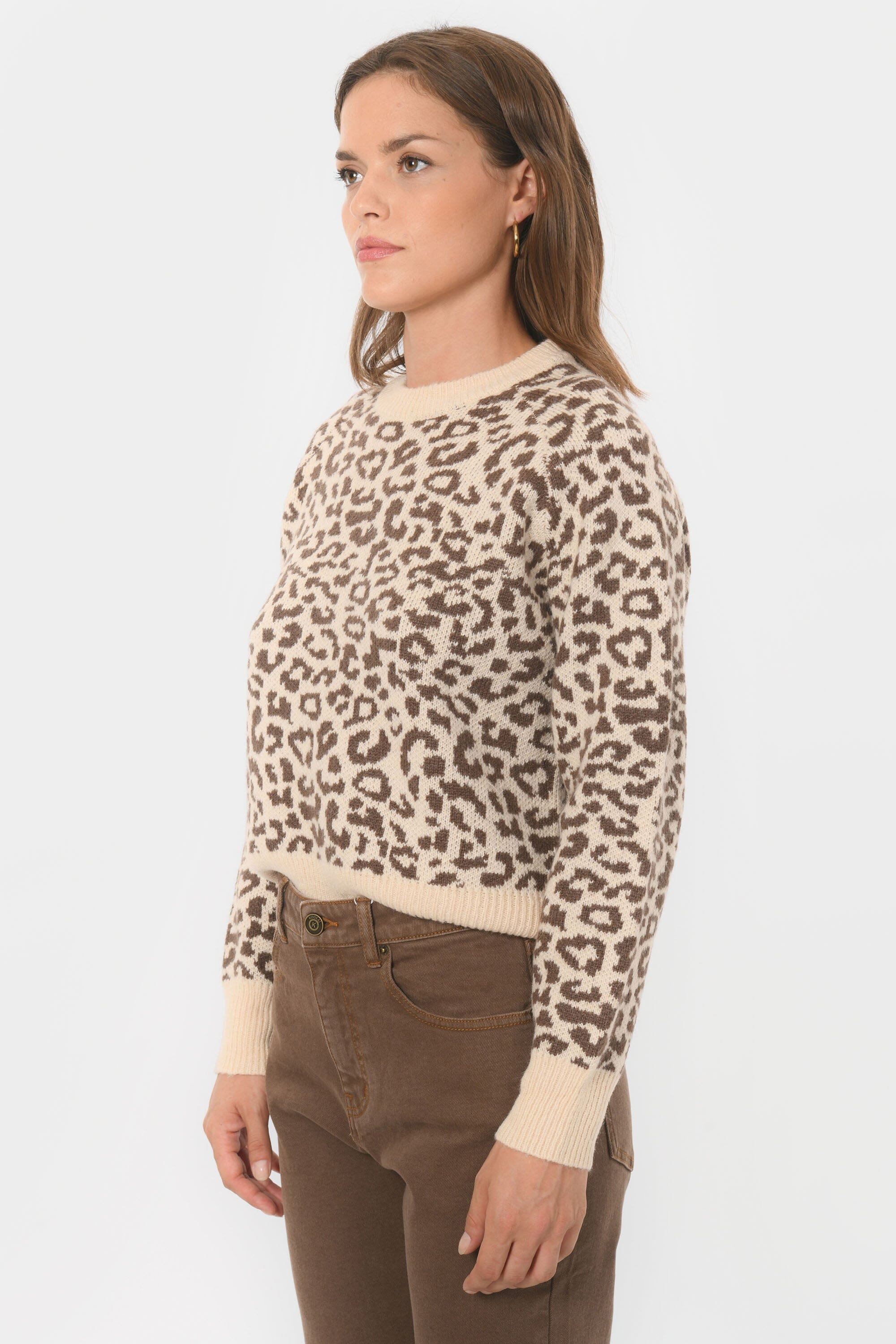 PULL - BRENDON - BEIGE/MARRON PULL NEW KOOKAI Mode Kookai