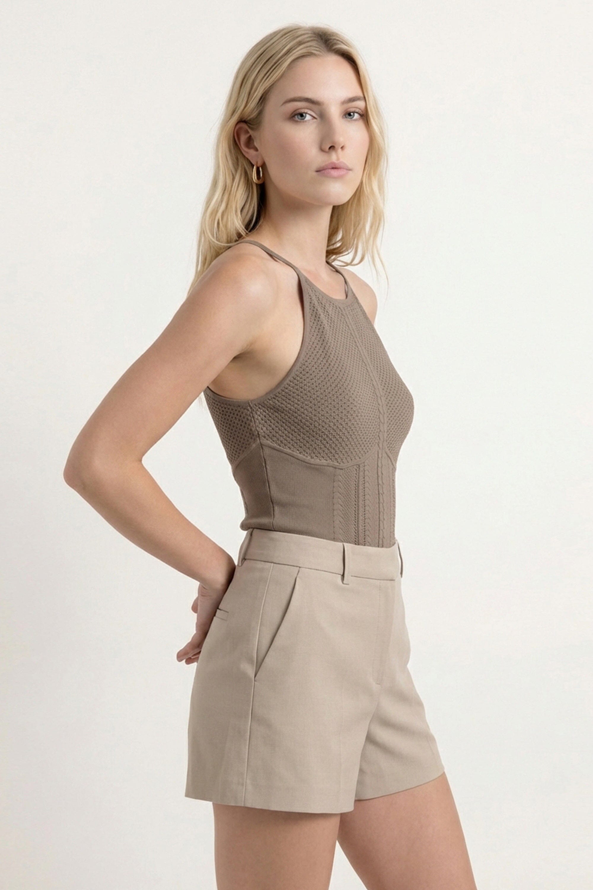 PULL BRETELLES - CARLA - TAUPE PULL NEW KOOKAI Mode Kookai