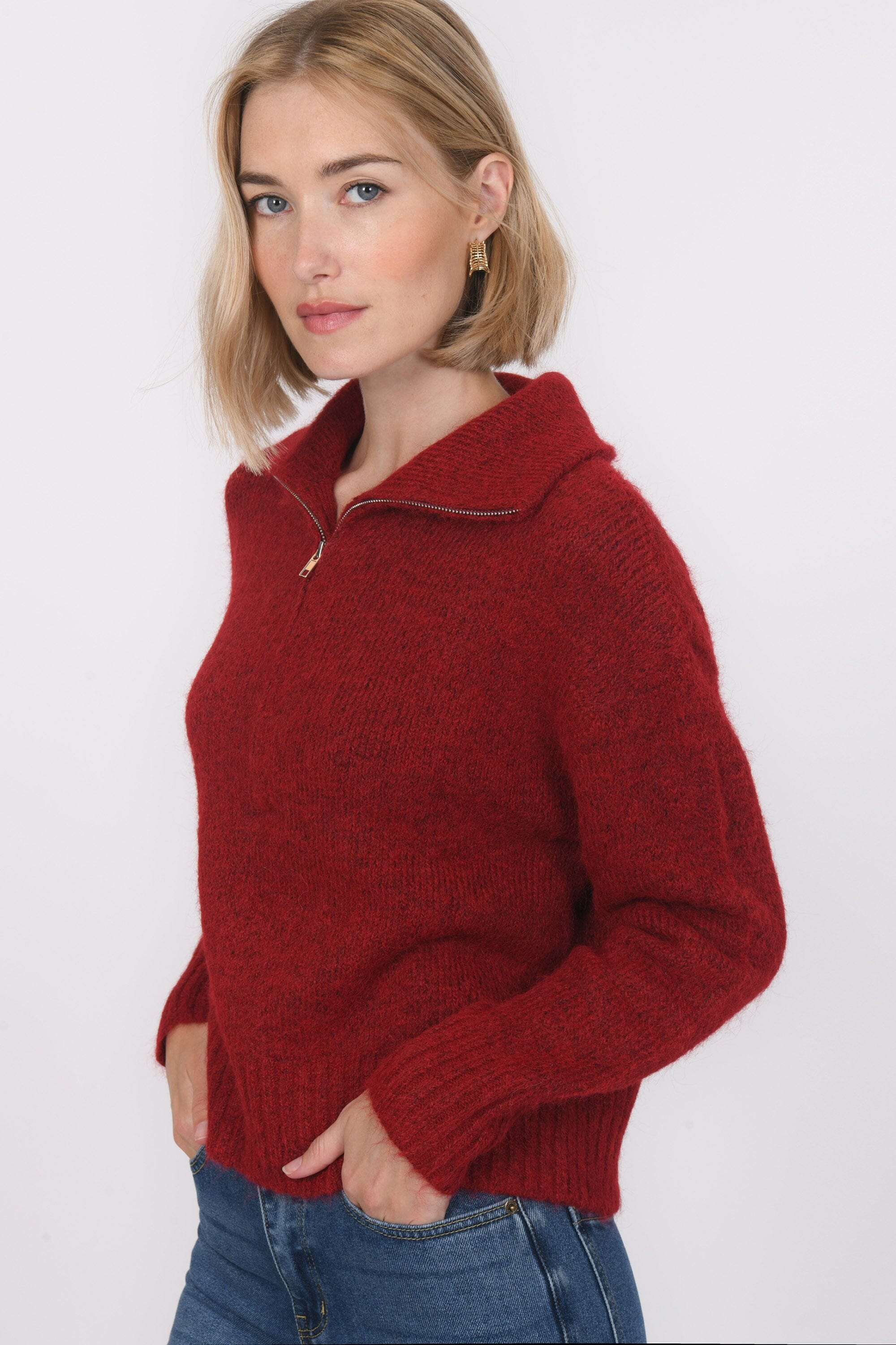 PULL CAMIONNEUR - BIANCA - BORDEAUX PULL NEW KOOKAI Mode Kookai