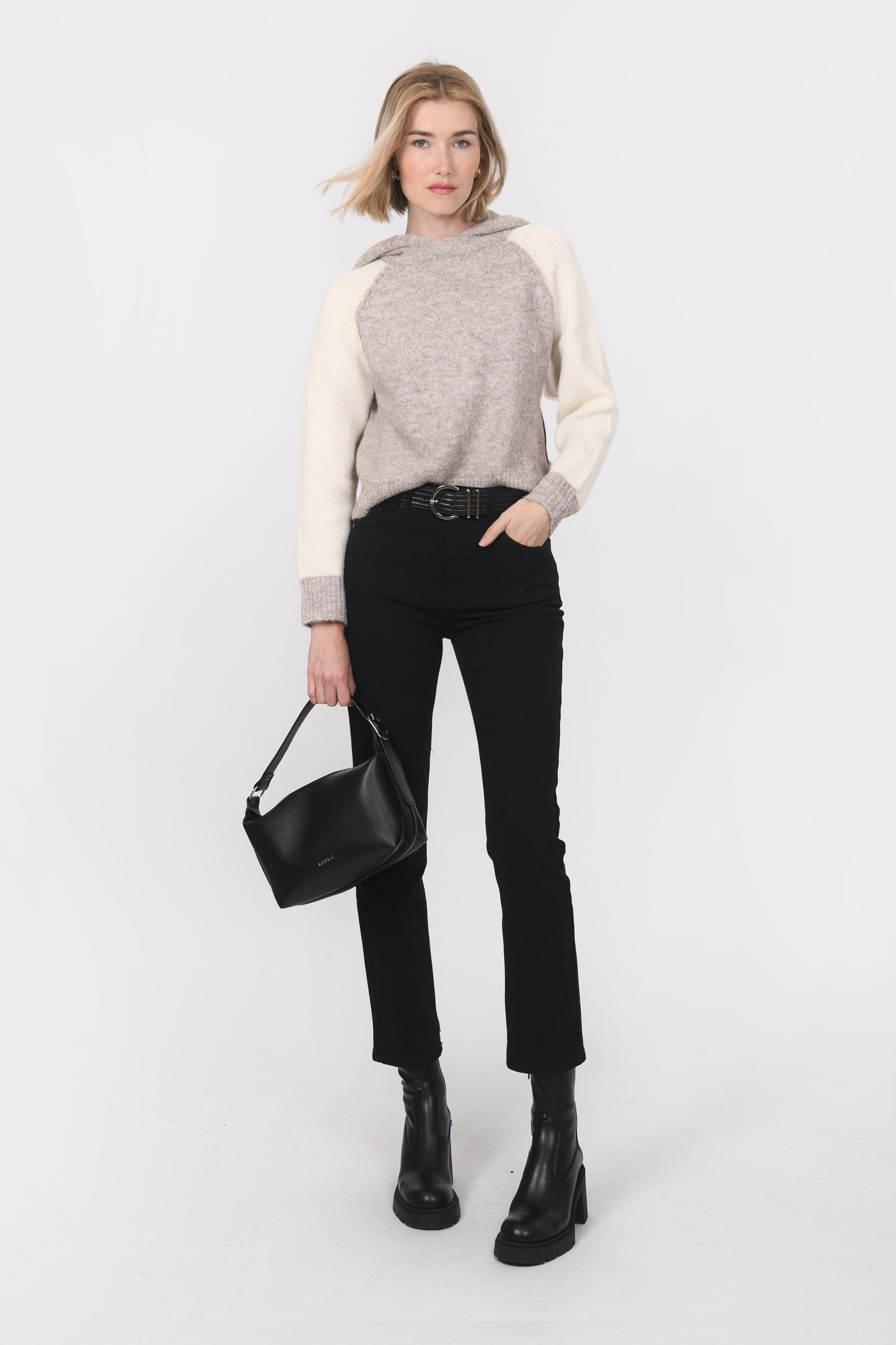 PULL CAPUCHE - BENTO - TAUPE PULL NEW KOOKAI Mode Kookai