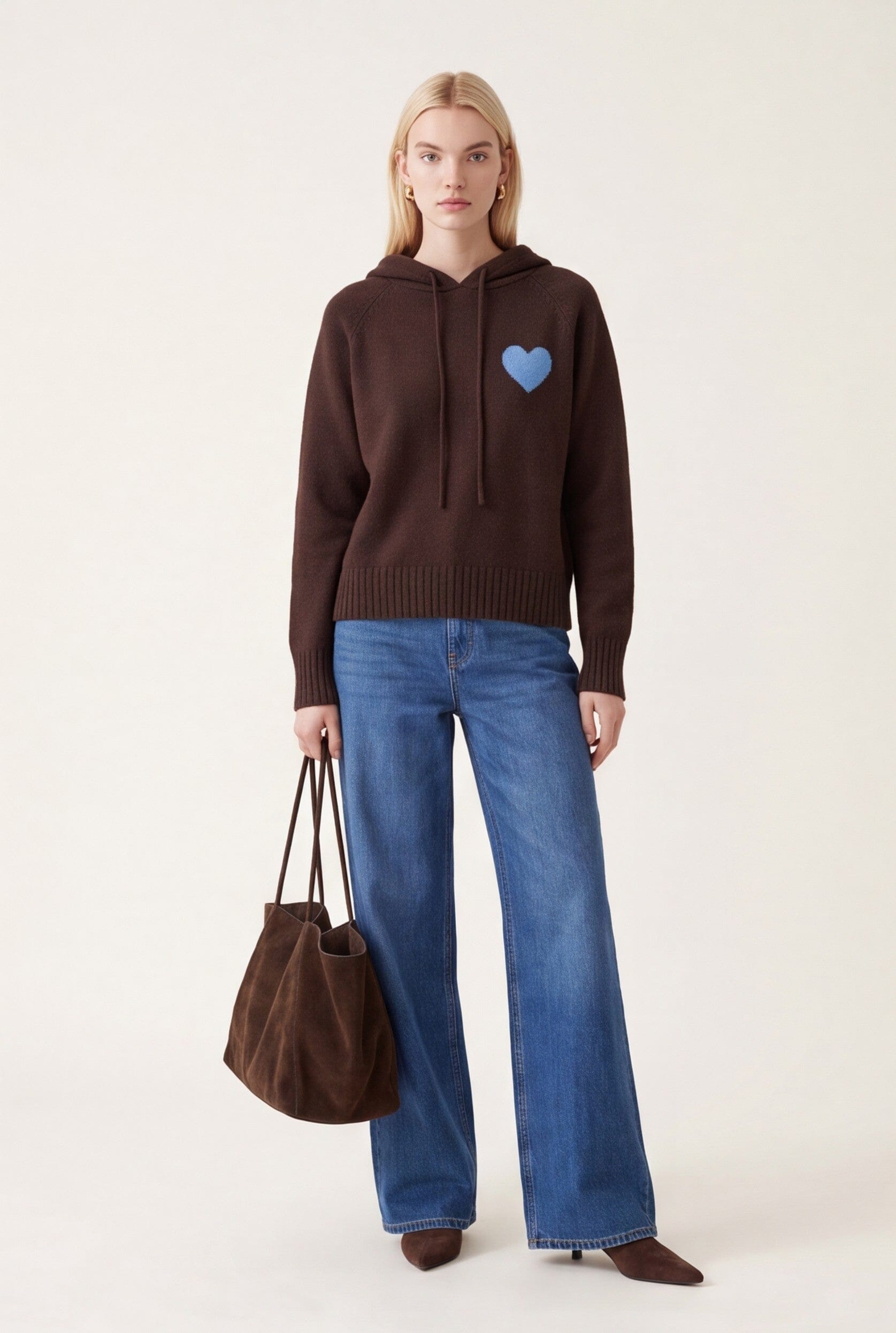 PULL CAPUCHE - DARI - CHOCOLAT/CIEL PULL NEW KOOKAI Mode Kookai