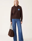 PULL CAPUCHE - DARI - CHOCOLAT/CIEL PULL NEW KOOKAI Mode Kookai