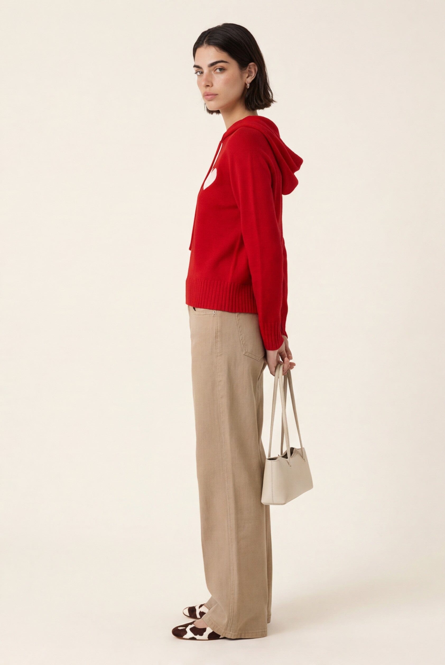 PULL CAPUCHE - DARI - ROUGE/CREME PULL NEW KOOKAI Mode Kookai