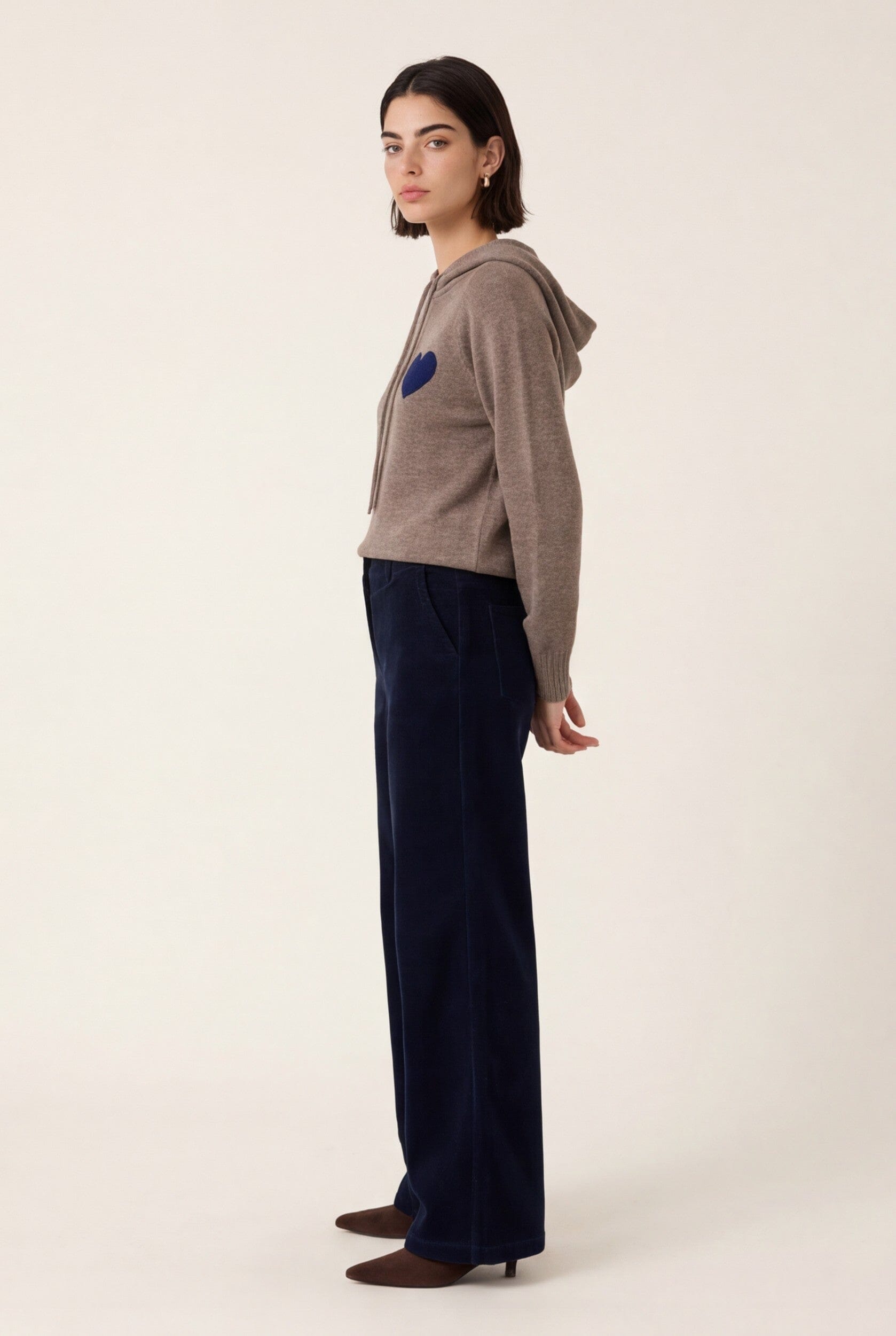 PULL CAPUCHE - DARI - TAUPE/MARINE PULL NEW KOOKAI Mode Kookai