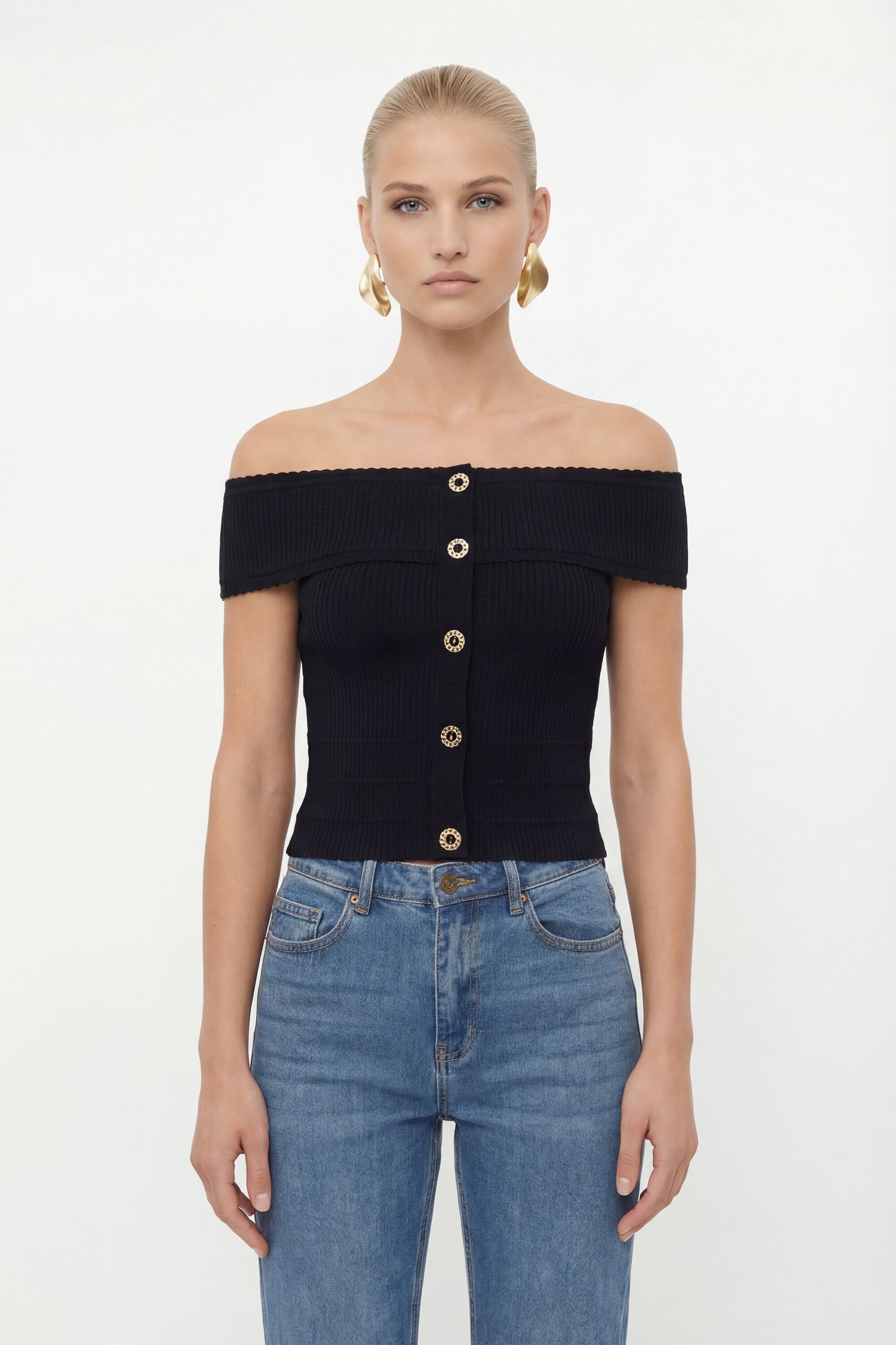 PULL COL BARDOT - CHRISTEN - NOIR PULL NEW KOOKAI Mode Kookai