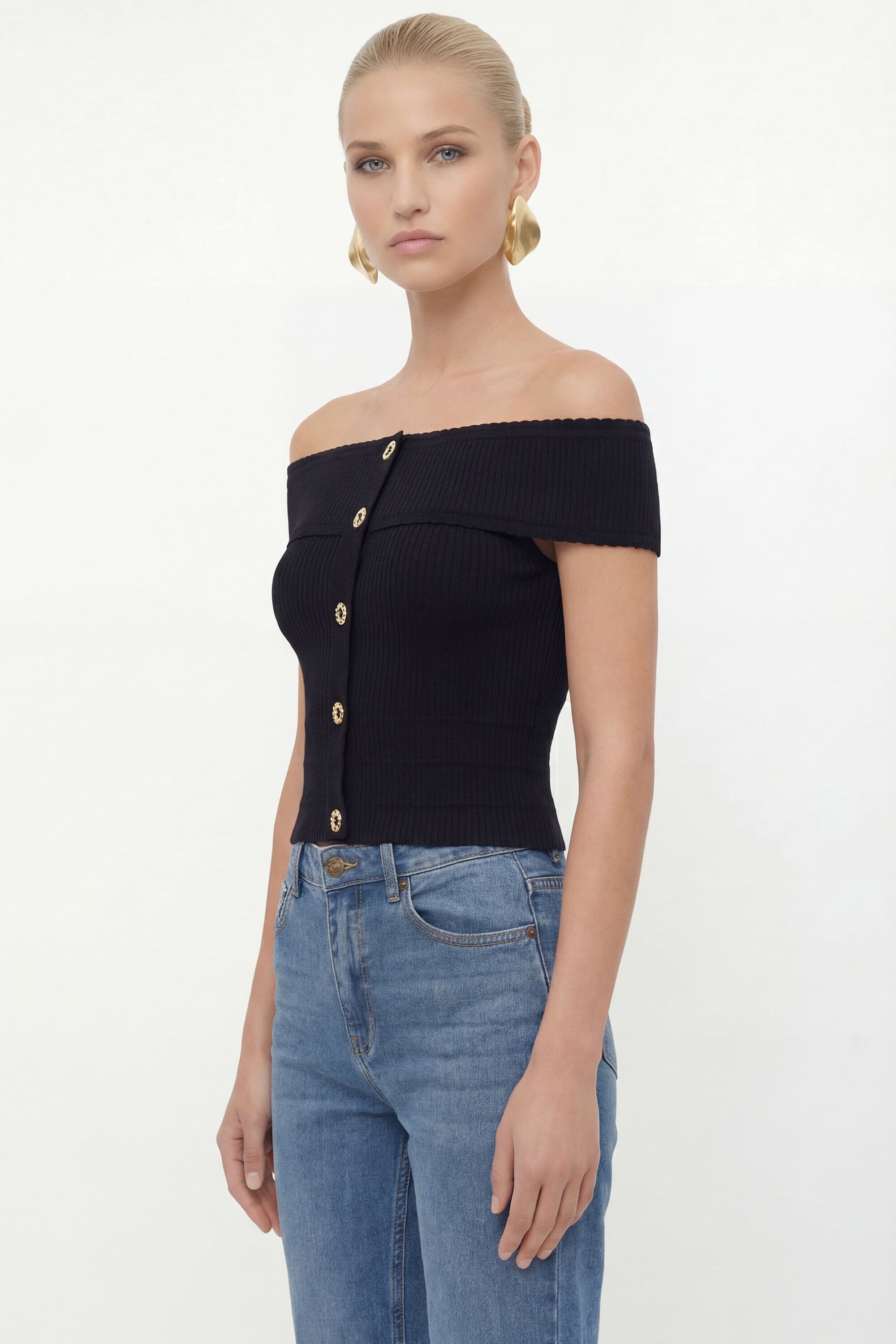 PULL COL BARDOT - CHRISTEN - NOIR PULL NEW KOOKAI Mode Kookai