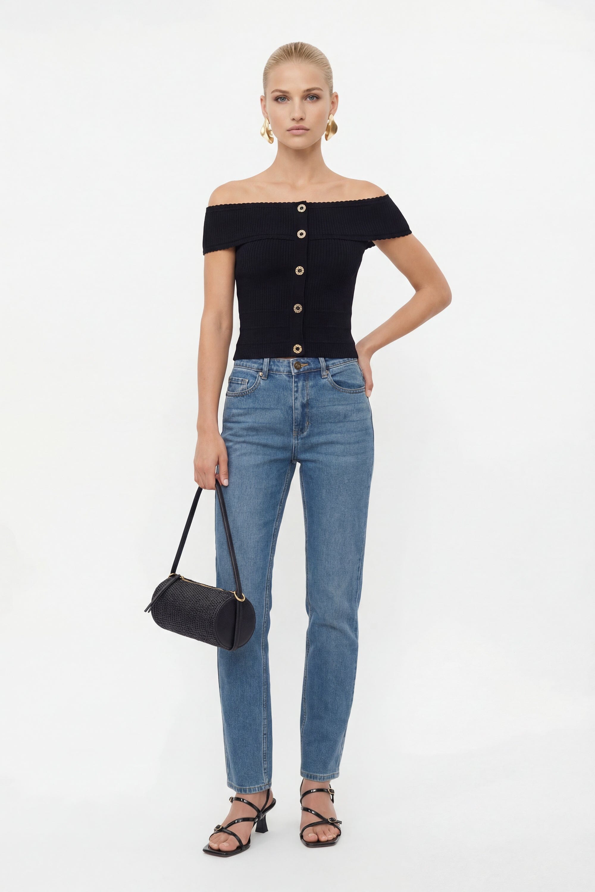 PULL COL BARDOT - CHRISTEN - NOIR PULL NEW KOOKAI Mode Kookai