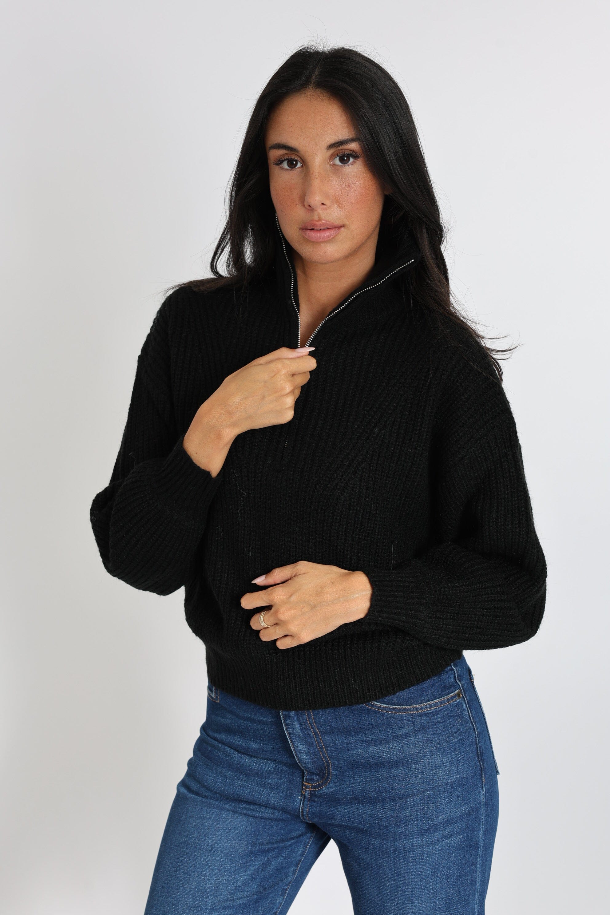 PULL COL CAMIONNEUR MINA NOIR PULL KOOKAI Mode Kookai