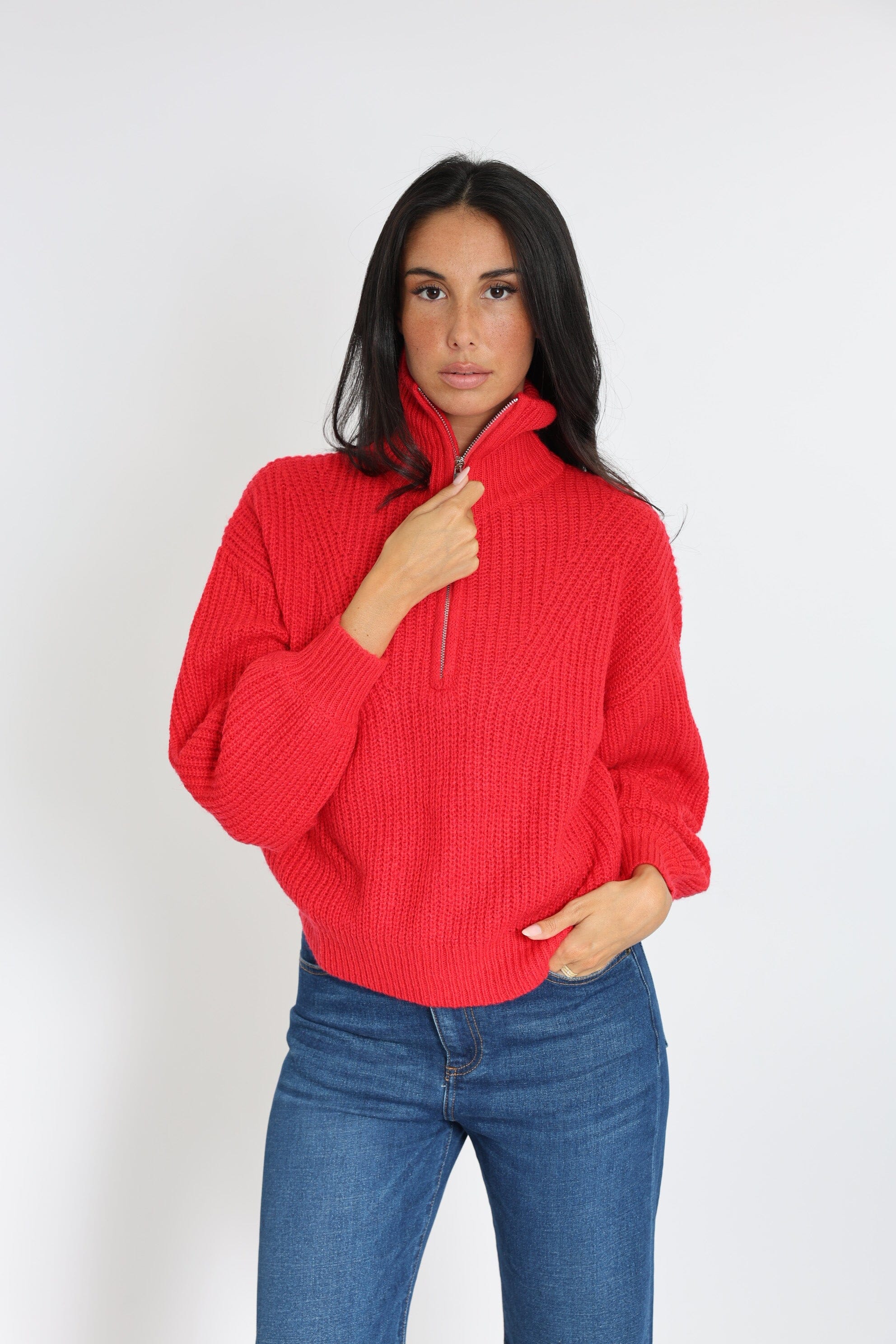 PULL COL CAMIONNEUR MINA ROUGE PULL KOOKAI Mode Kookai
