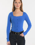 PULL COL CARRE - ELISABETH - COBALT PULL KOOKAI Mode Kookai