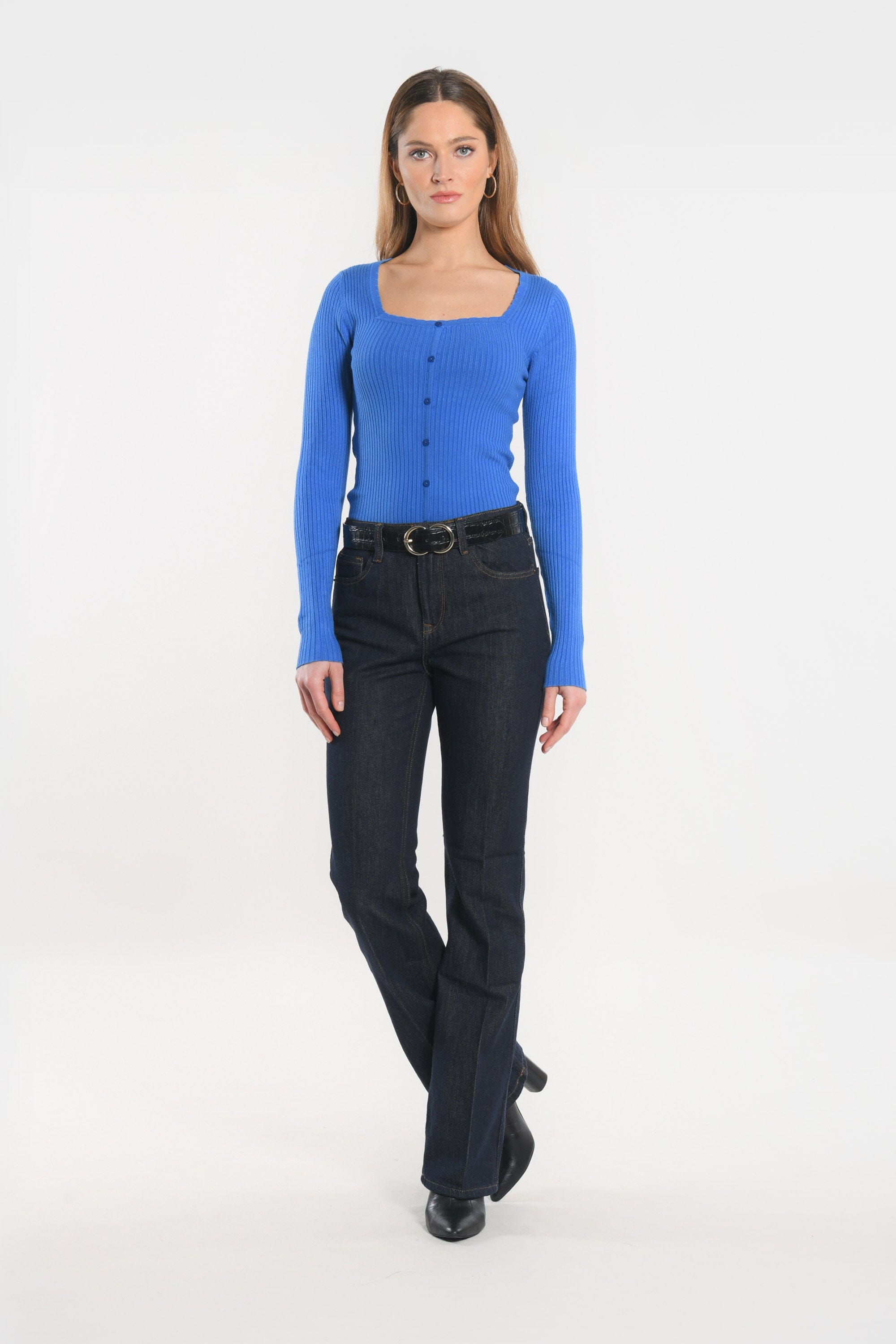 PULL COL CARRE - ELISABETH - COBALT PULL KOOKAI Mode Kookai