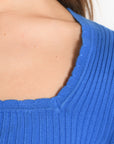 PULL COL CARRE - ELISABETH - COBALT PULL KOOKAI Mode Kookai