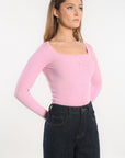 PULL COL CARRE - ELISABETH - ROSE PULL KOOKAI Mode Kookai