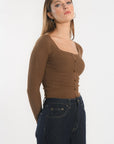 PULL COL CARRE - ELISABETH - SEPHIA PULL KOOKAI Mode Kookai