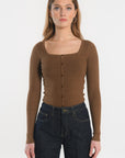 PULL COL CARRE - ELISABETH - SEPHIA PULL KOOKAI Mode Kookai