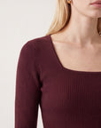 PULL COL CARRE - OLYMPE - BORDEAUX PULL NEW KOOKAI Mode Kookai