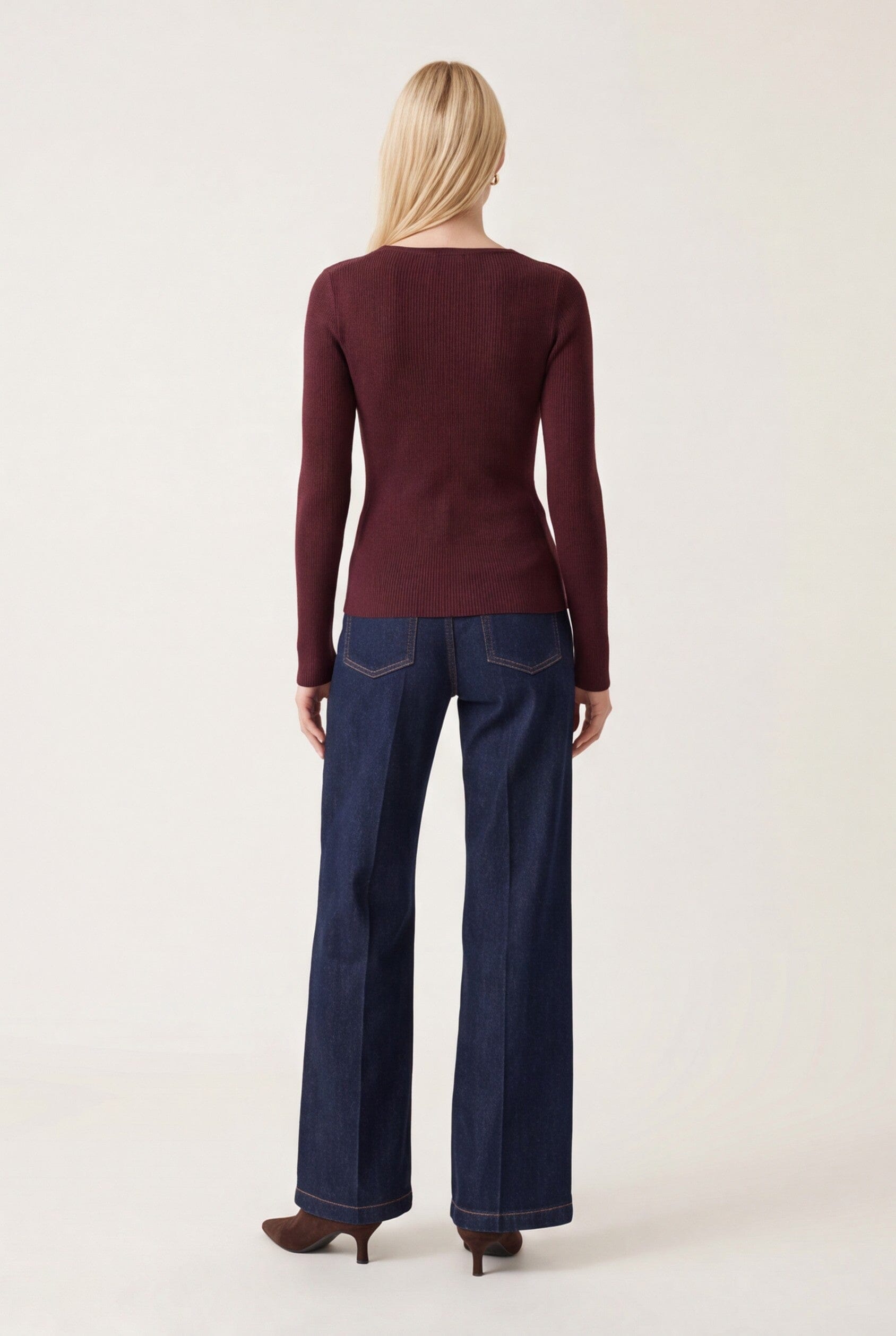 PULL COL CARRE - OLYMPE - BORDEAUX PULL NEW KOOKAI Mode Kookai