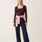 PULL COL CARRE - OLYMPE - BORDEAUX PULL NEW KOOKAI Mode Kookai