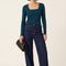 PULL COL CARRE - OLYMPE - BORDEAUX PULL NEW KOOKAI Mode Kookai