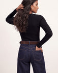 PULL COL CARRE - OLYMPE - NOIR PULL NEW KOOKAI Mode Kookai