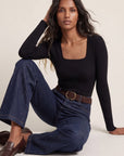PULL COL CARRE - OLYMPE - NOIR PULL NEW KOOKAI Mode Kookai