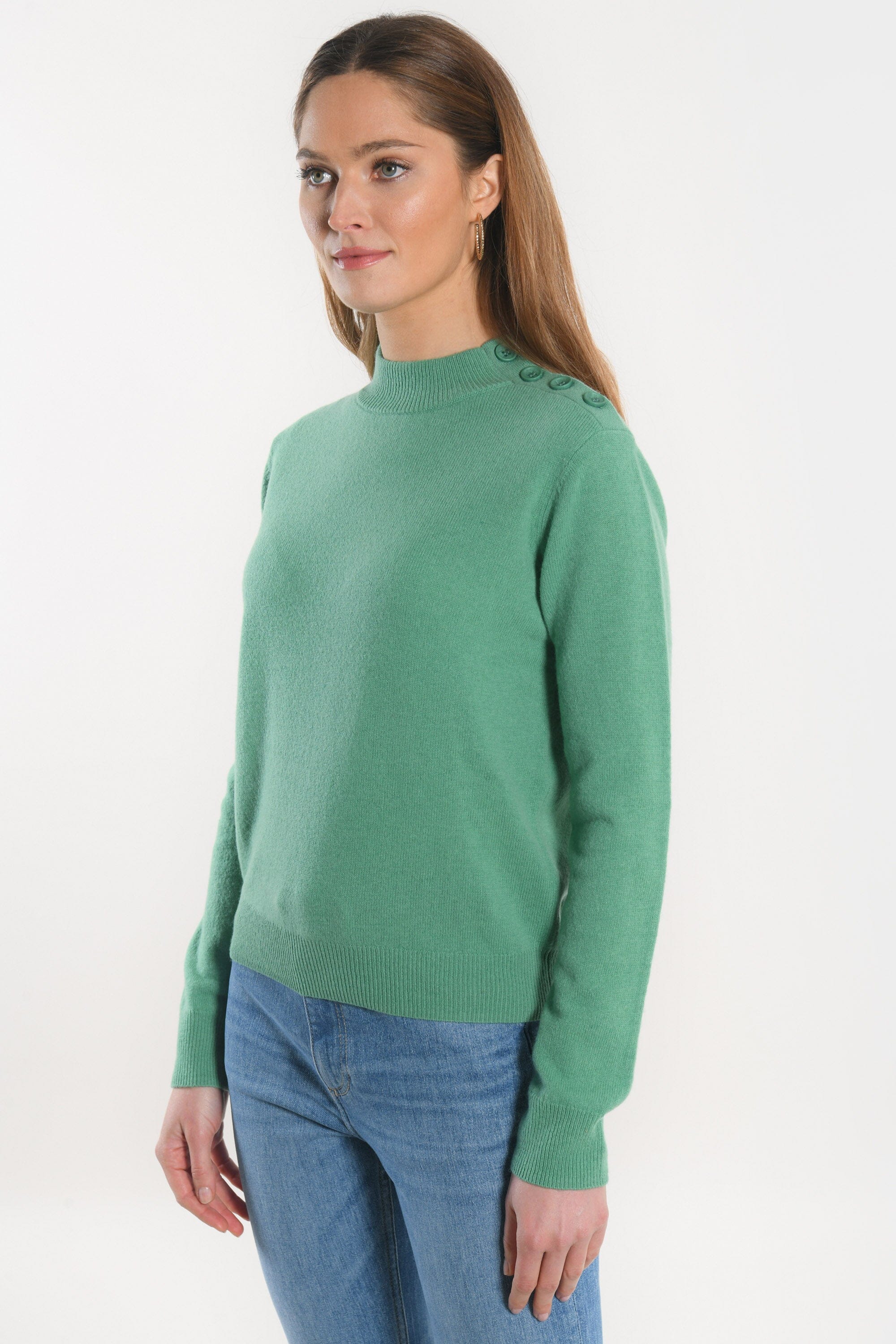 PULL COL CHEMINEE - ANITA - NEPTUNE GREEN PULL KOOKAI Mode Kookai