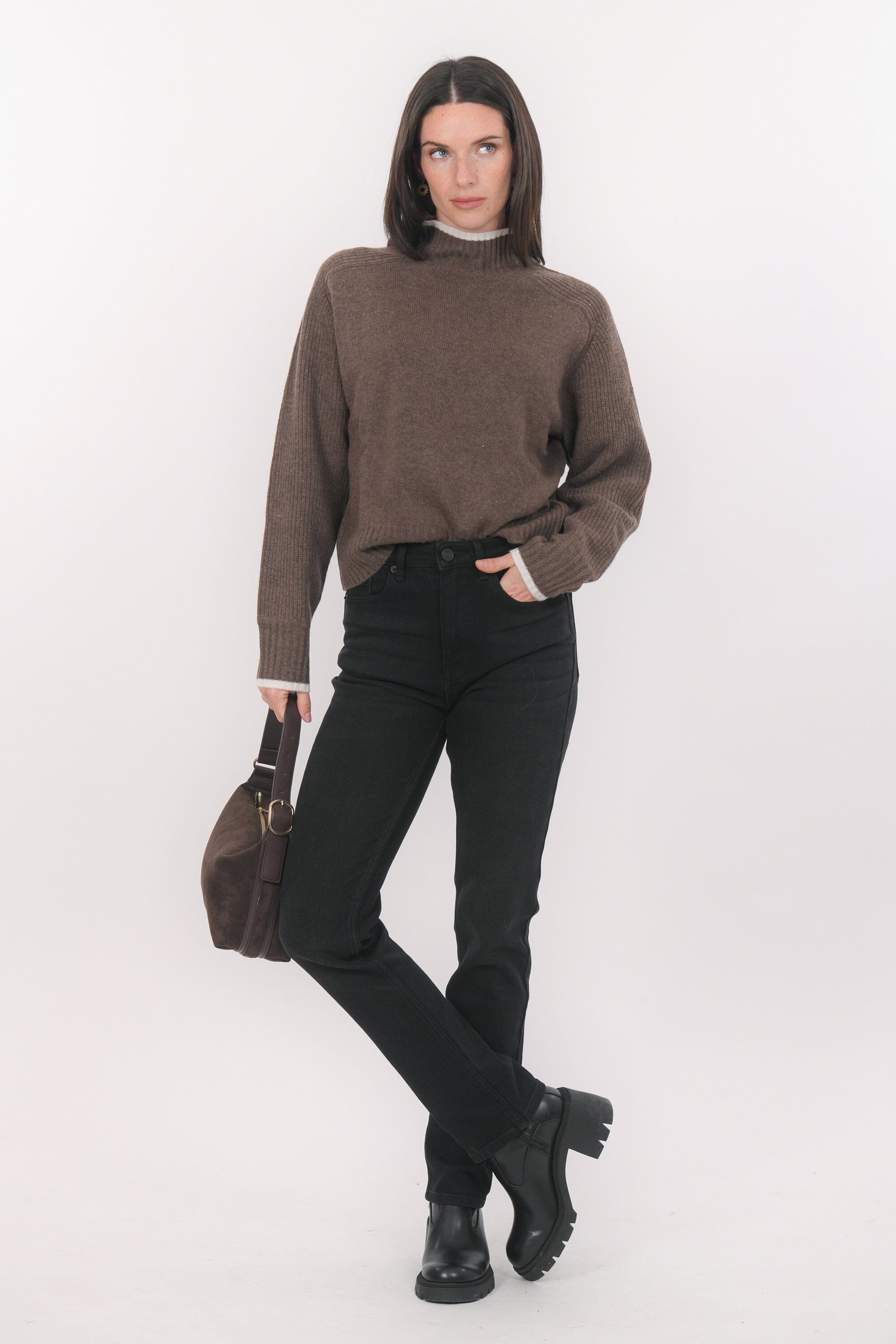 PULL COL MONTANT - BART - CHOCOLAT PULL NEW KOOKAI Mode Kookai