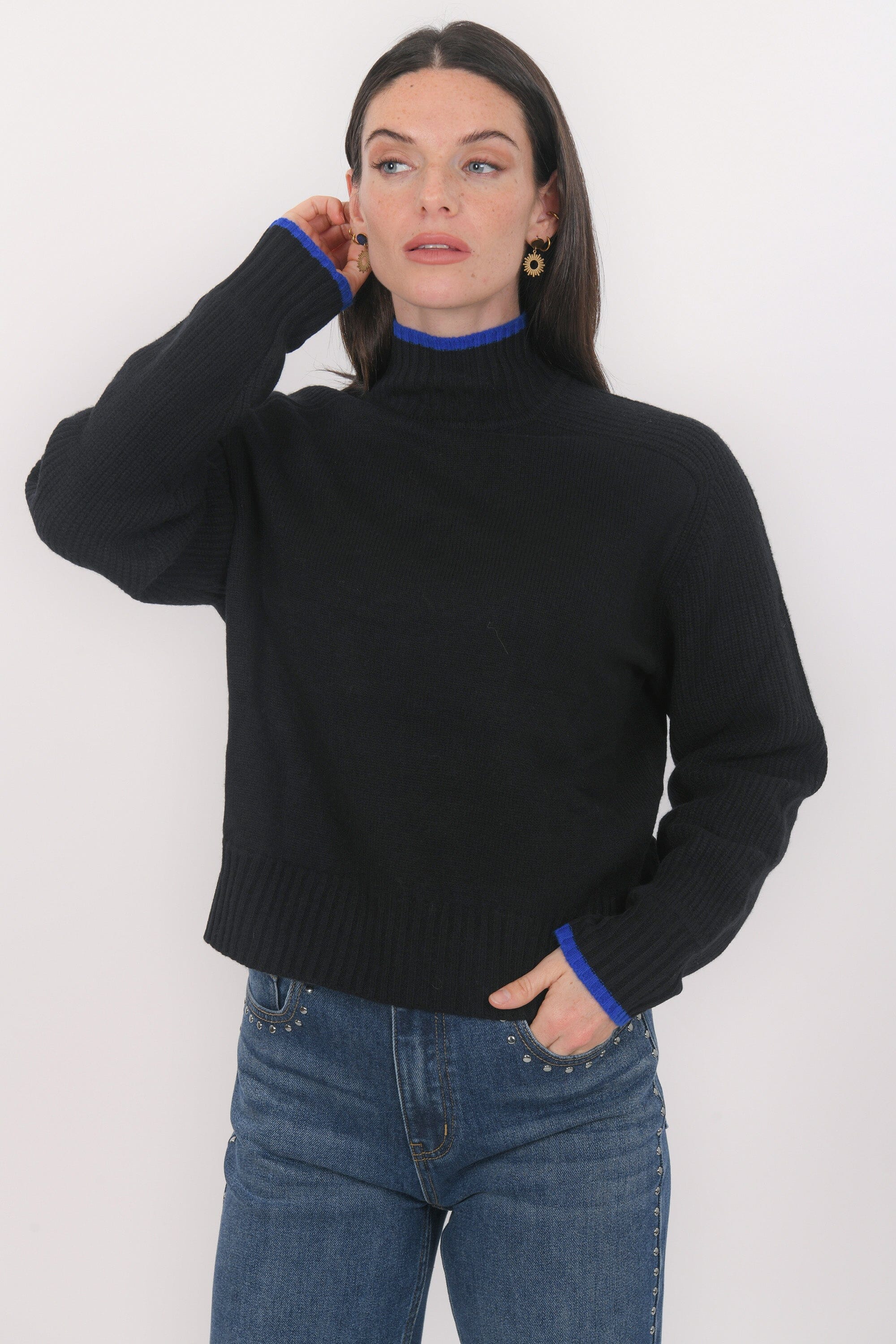 PULL COL MONTANT - BART - NOIR PULL NEW KOOKAI Mode Kookai