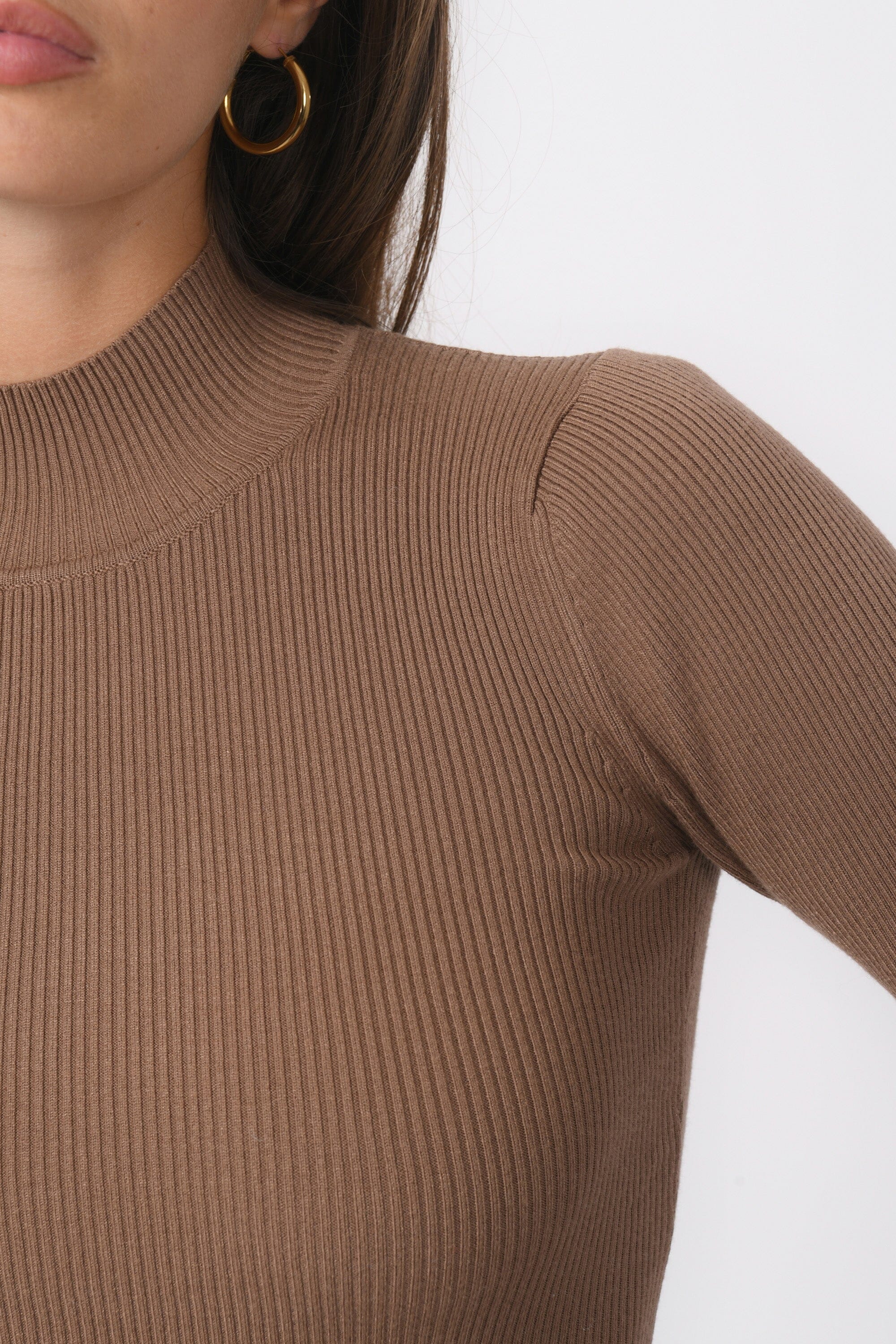 PULL COL MONTANT - BAYRON - TAUPE PULL NEW KOOKAI Mode Kookai