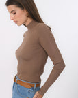 PULL COL MONTANT - BAYRON - TAUPE PULL NEW KOOKAI Mode Kookai