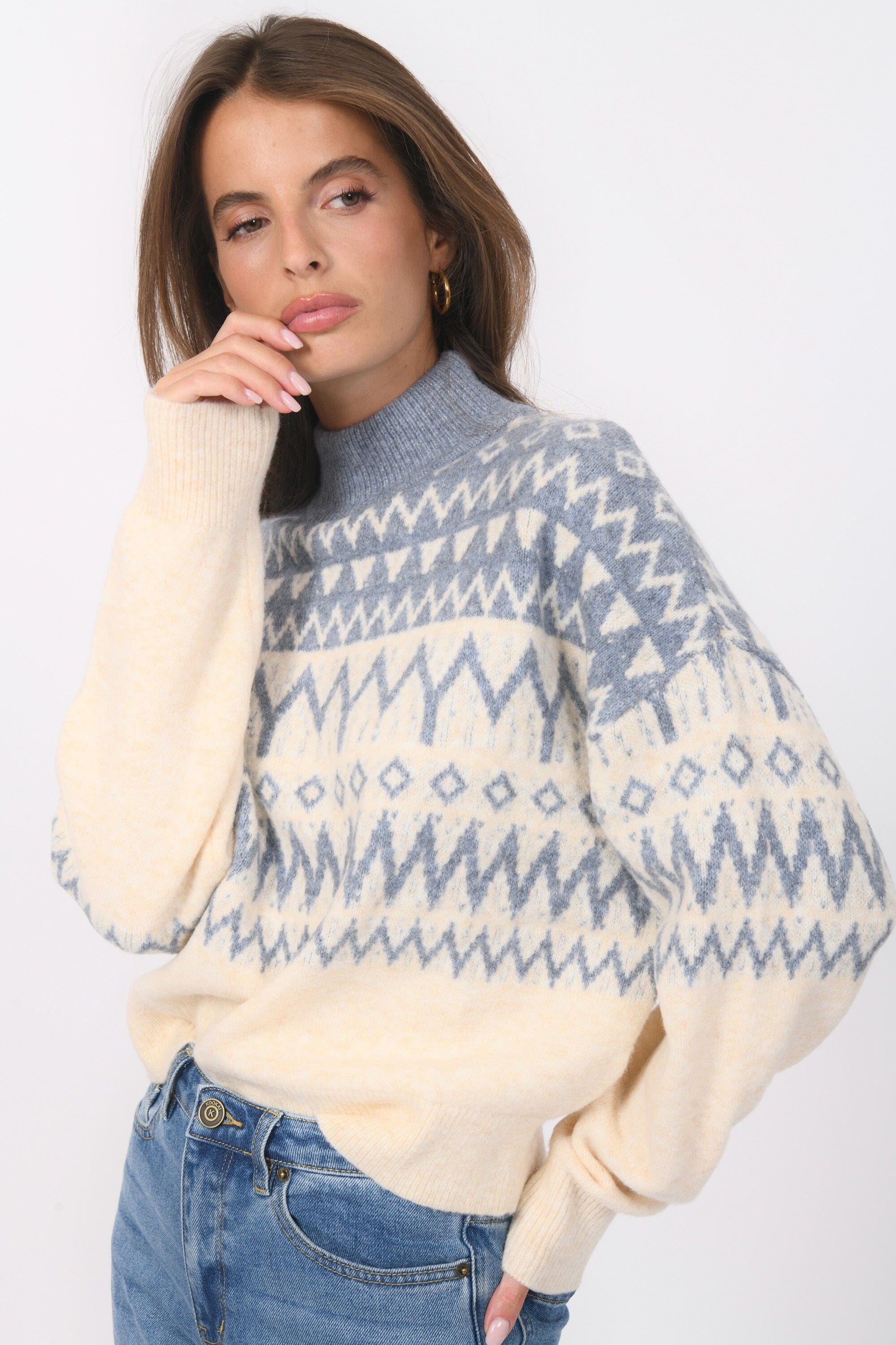 PULL COL MONTANT - BECCY - ECRU PULL NEW KOOKAI Mode Kookai