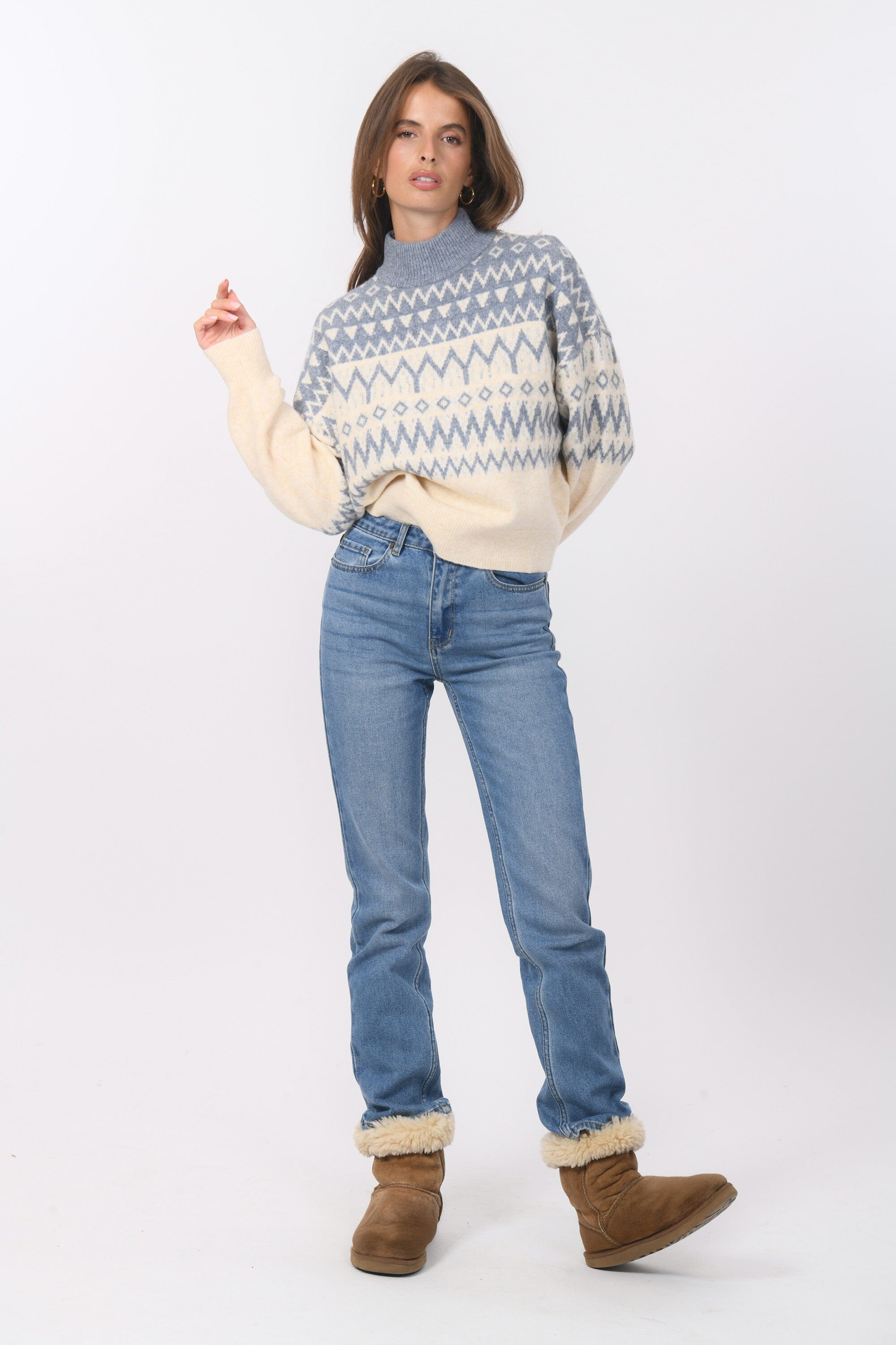 PULL COL MONTANT - BECCY - ECRU PULL NEW KOOKAI Mode Kookai