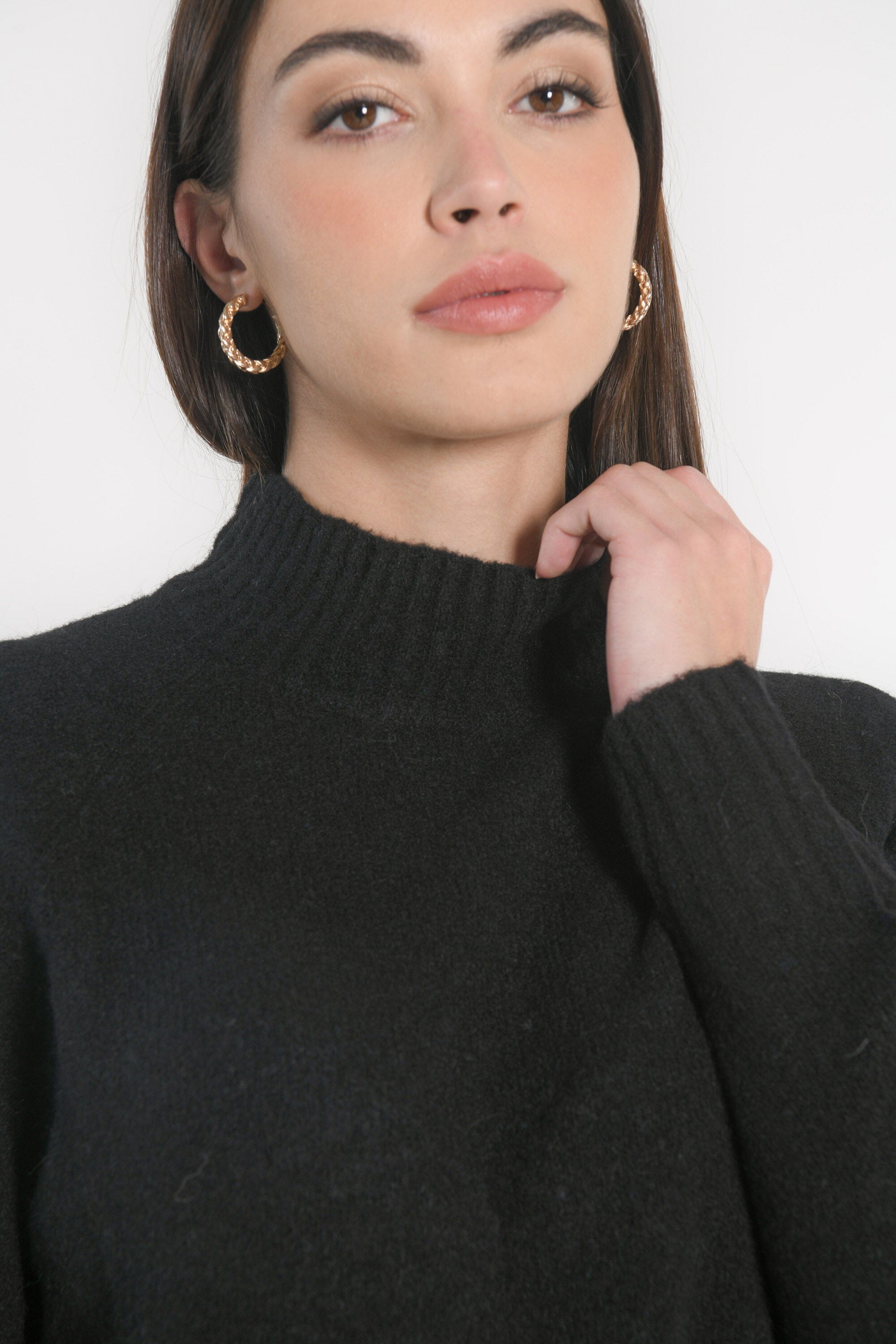 PULL COL MONTANT CONNIE NOIR PULL KOOKAI Mode Kookai