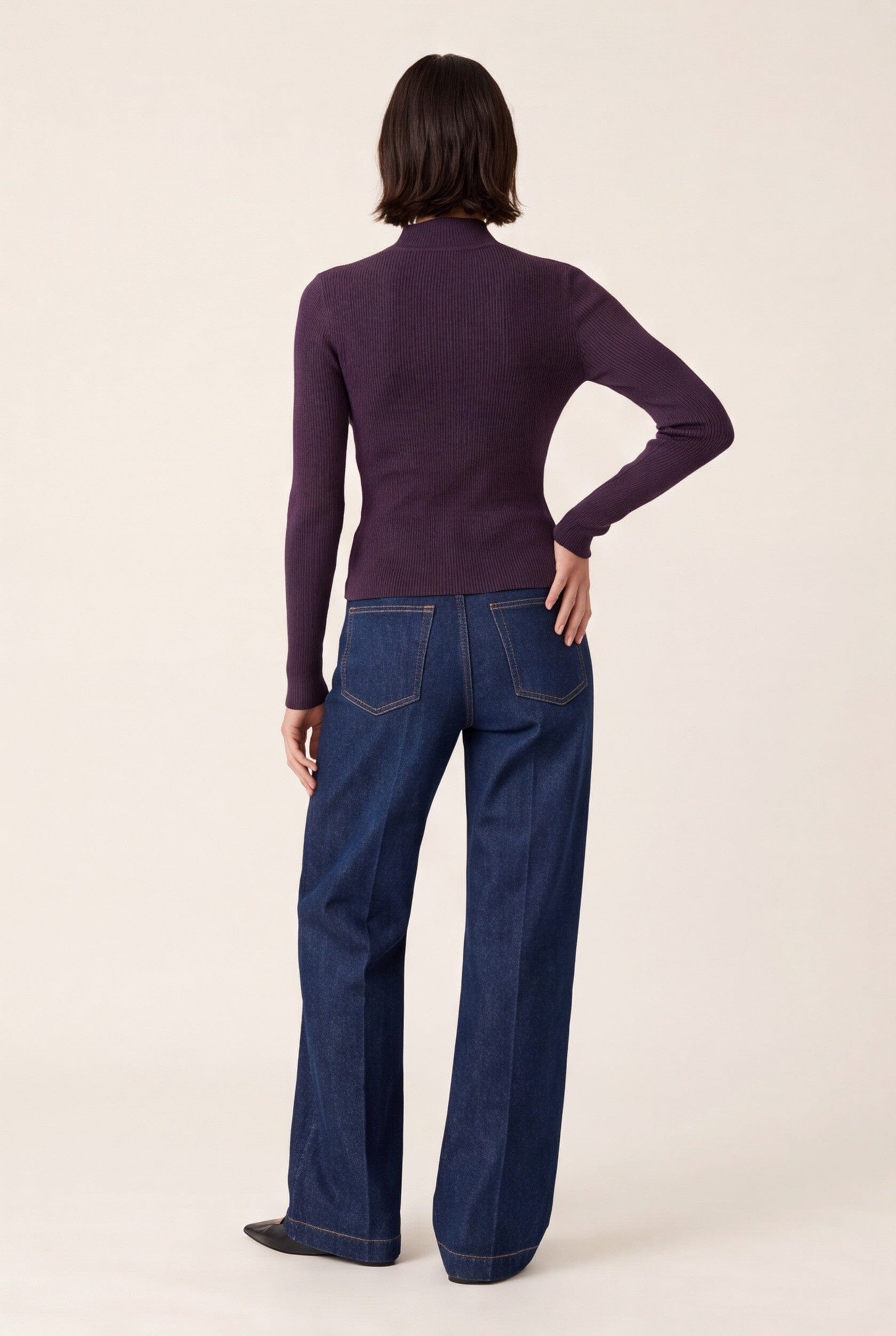 PULL COL MONTANT - D-BAYRON - AUBERGINE PULL NEW KOOKAI Mode Kookai