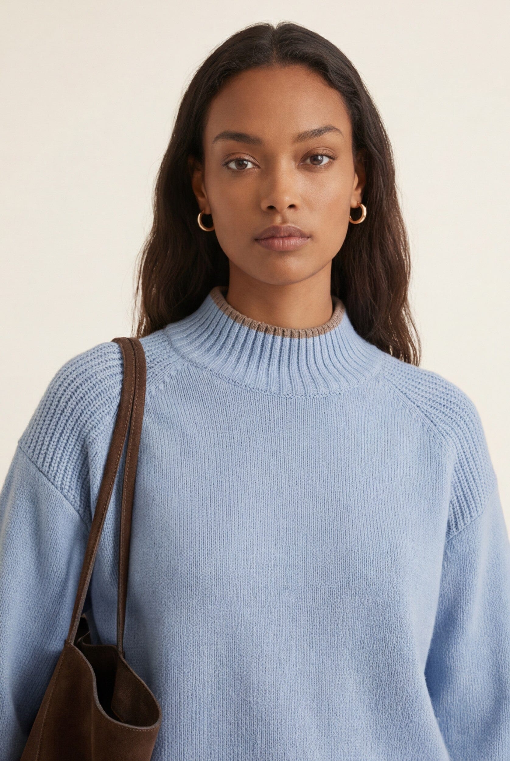 PULL COL MONTANT - DARI - CIEL/CAMEL PULL NEW KOOKAI Mode Kookai