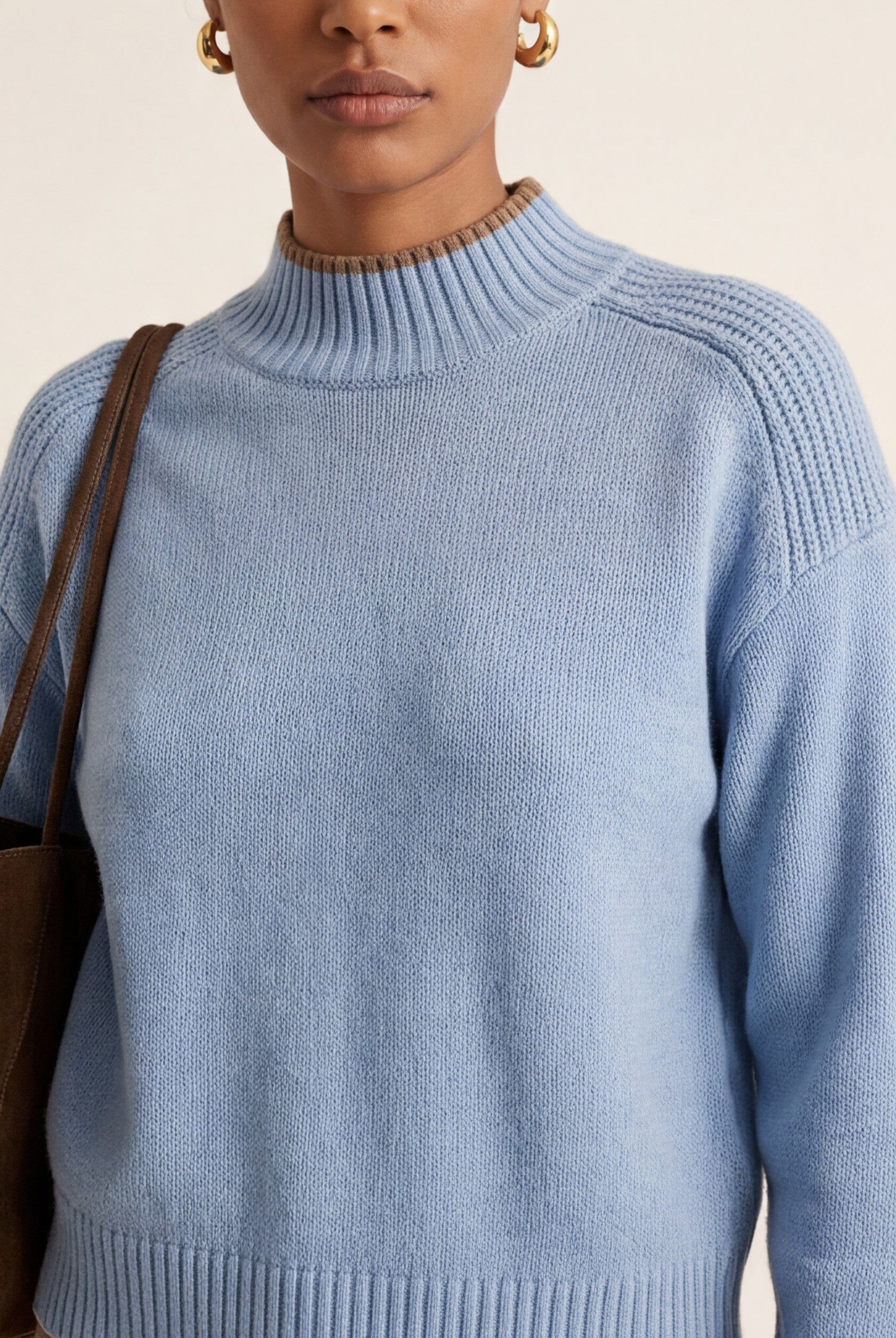 PULL COL MONTANT - DARI - CIEL/CAMEL PULL NEW KOOKAI Mode Kookai