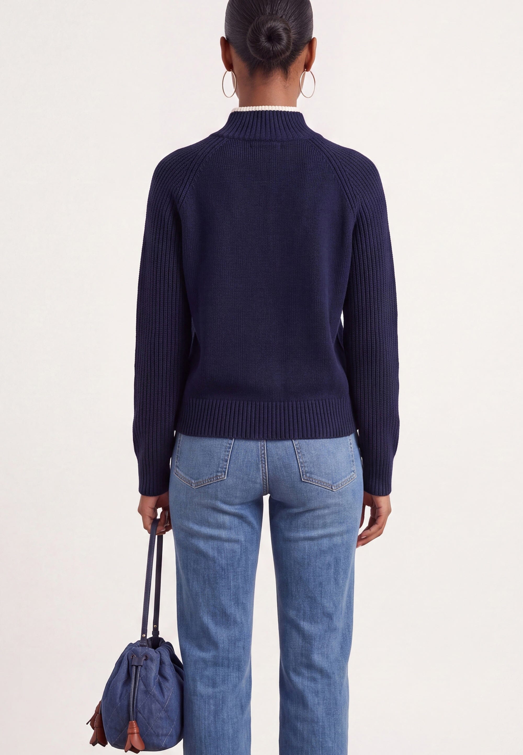 PULL COL MONTANT - DARI - MARINE/ECRU PULL NEW KOOKAI Mode Kookai