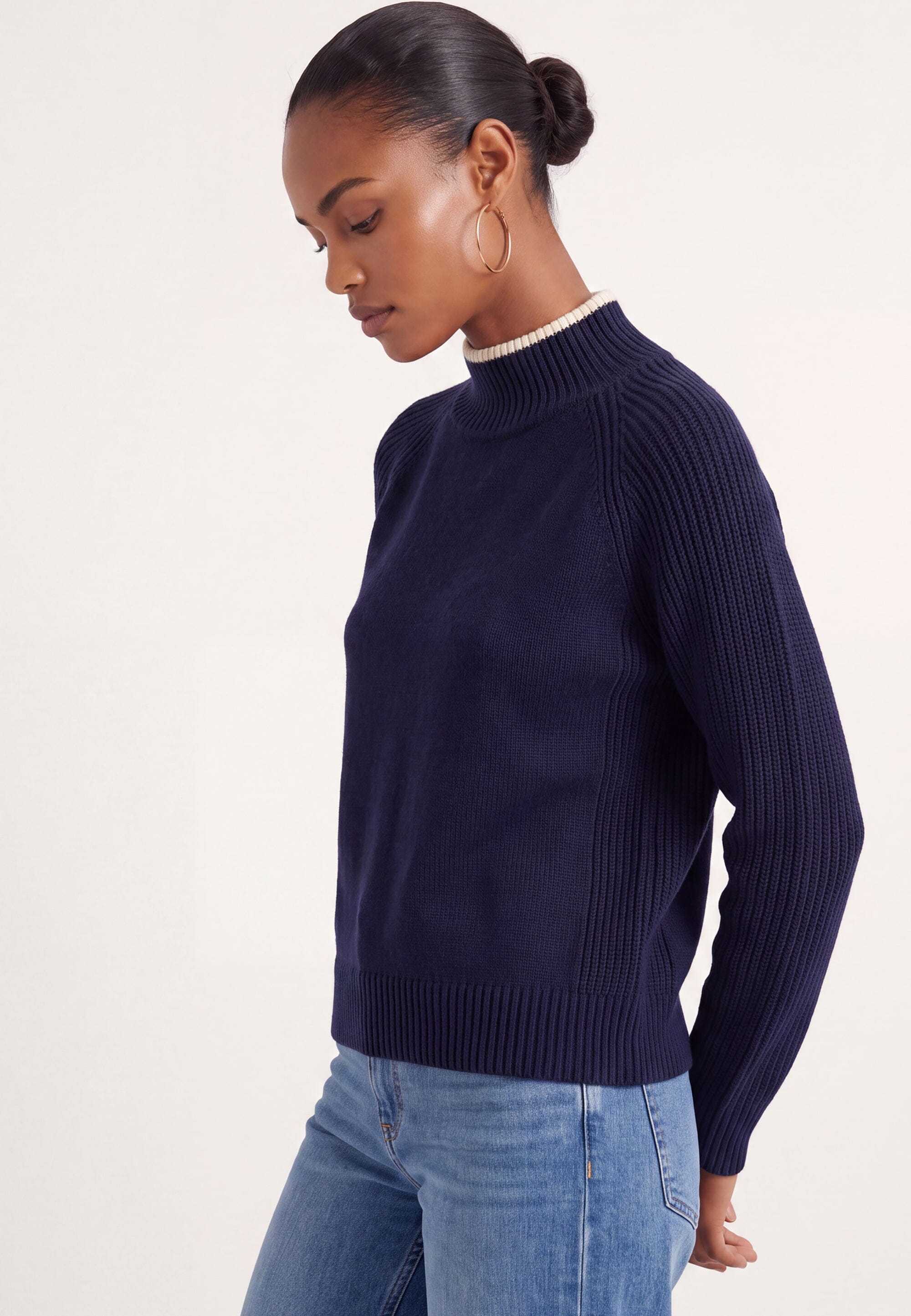 PULL COL MONTANT - DARI - MARINE/ECRU PULL NEW KOOKAI Mode Kookai